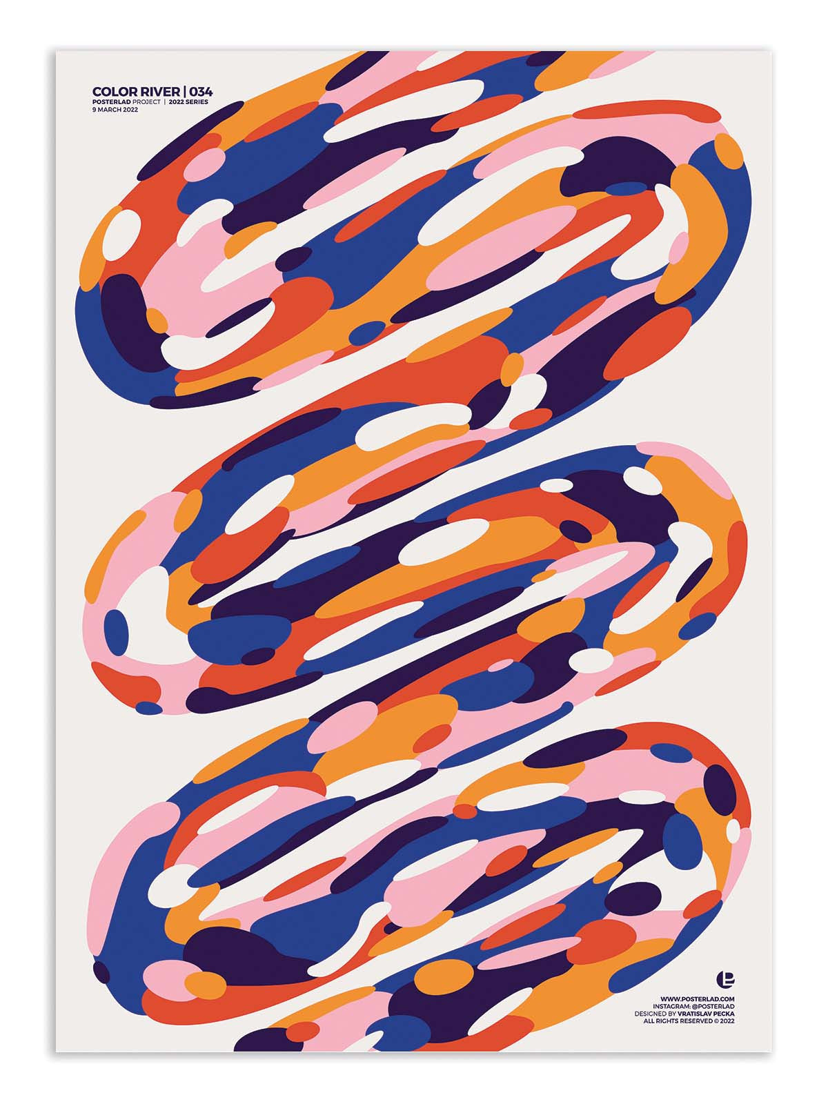 Art Poster - Color river - Posterlad