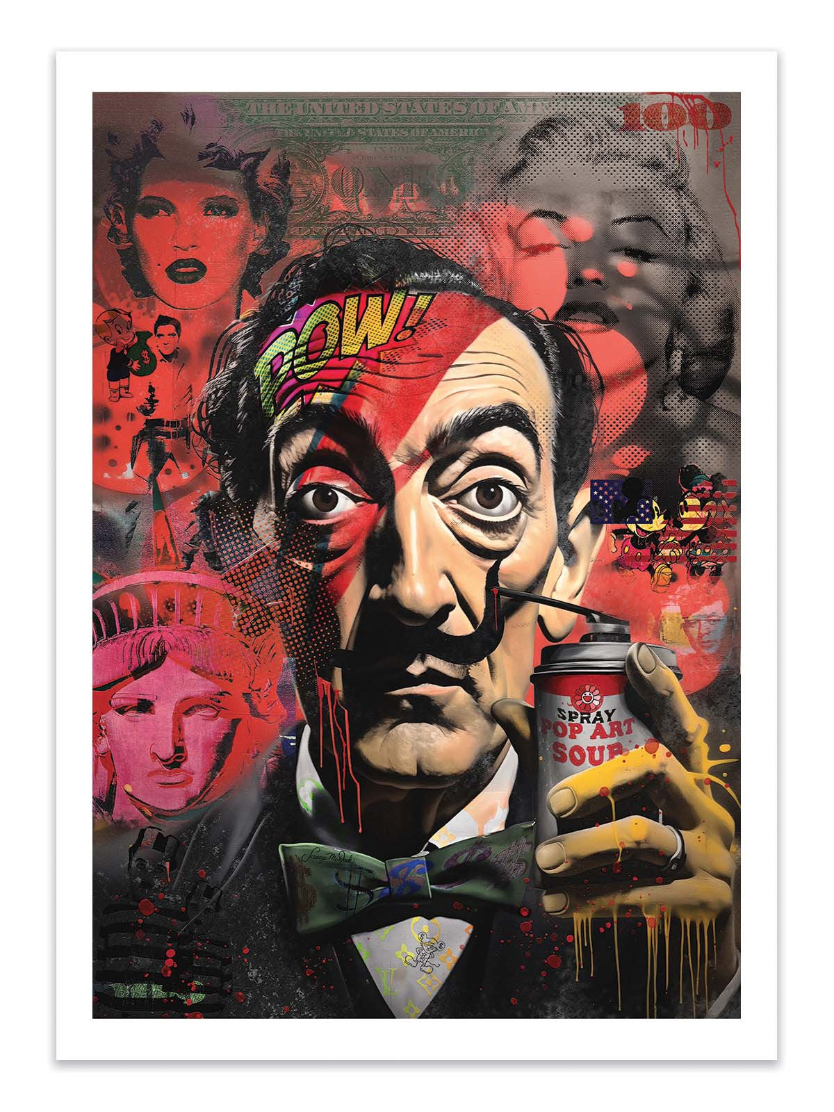 Art Poster - Dali go to the USA - Pablo Costa
