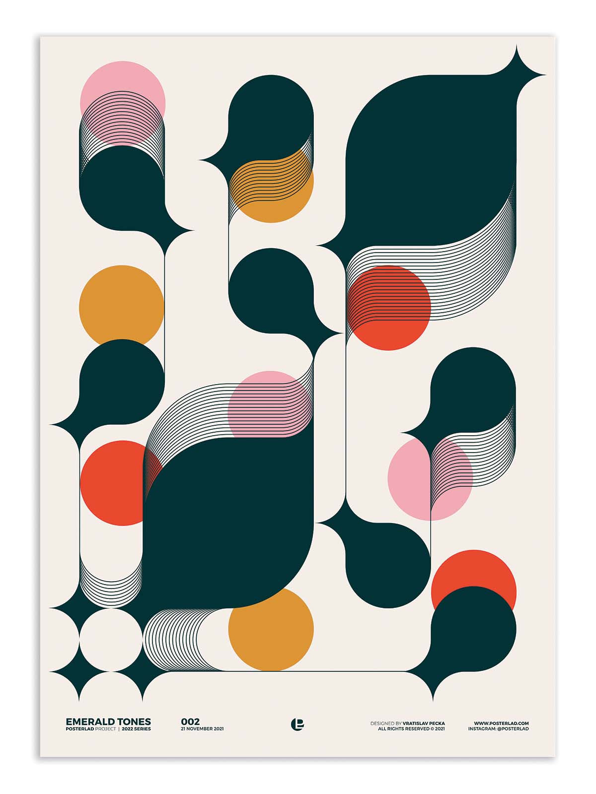 Art Poster - Emerald tones - Posterlad