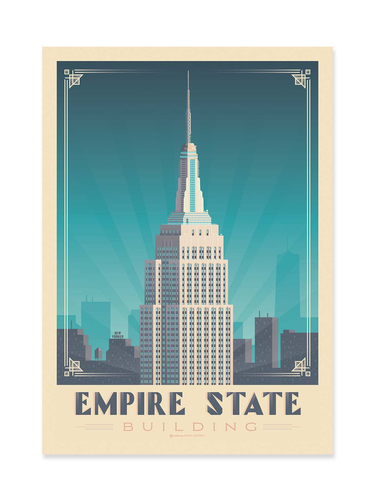 Art Poster - Empire State Building - Olahoop Travel Posters