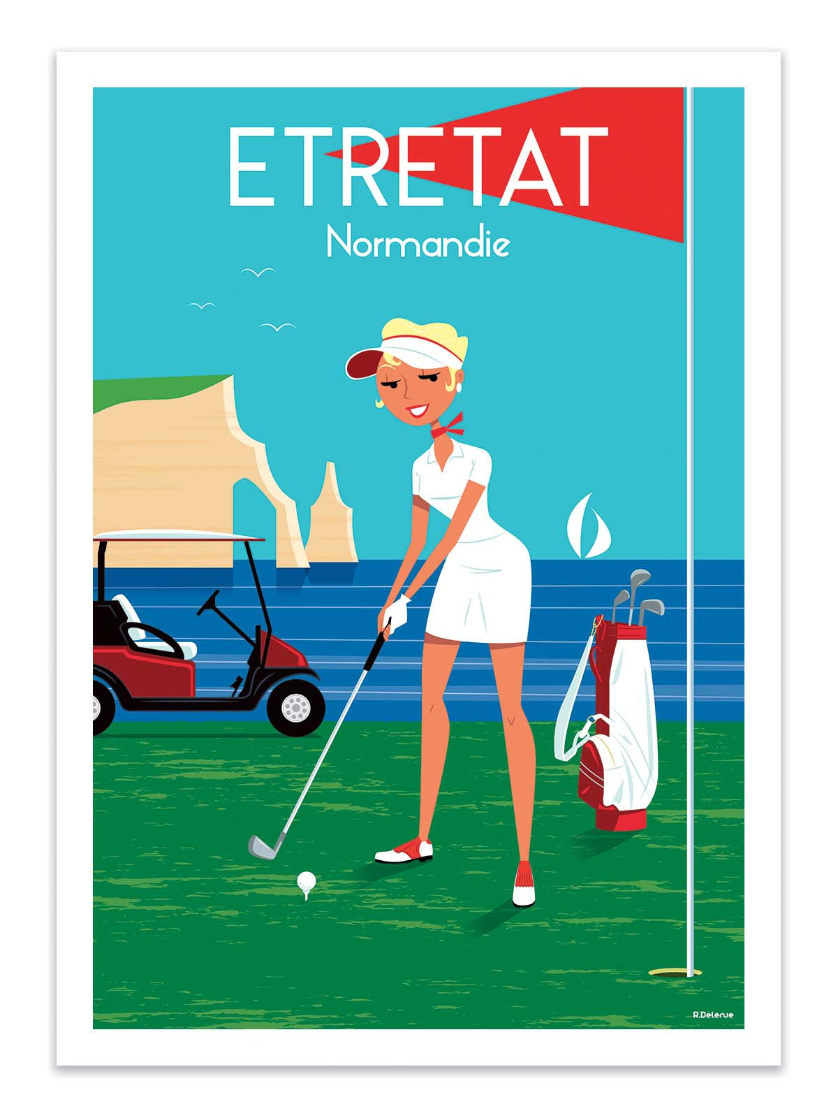Art Poster - Etretat Normandie - Raphael Delerue
