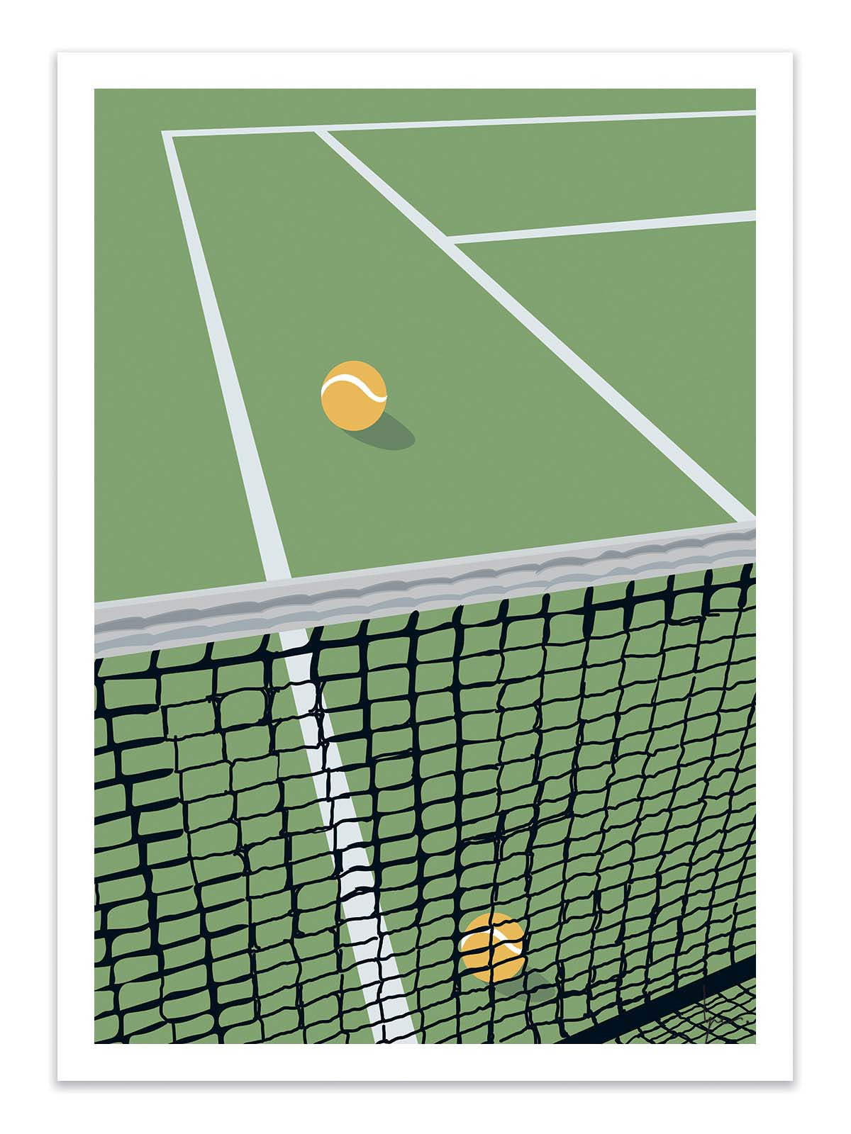 Art Print  - Filet Tennis Green - LPX Illustration