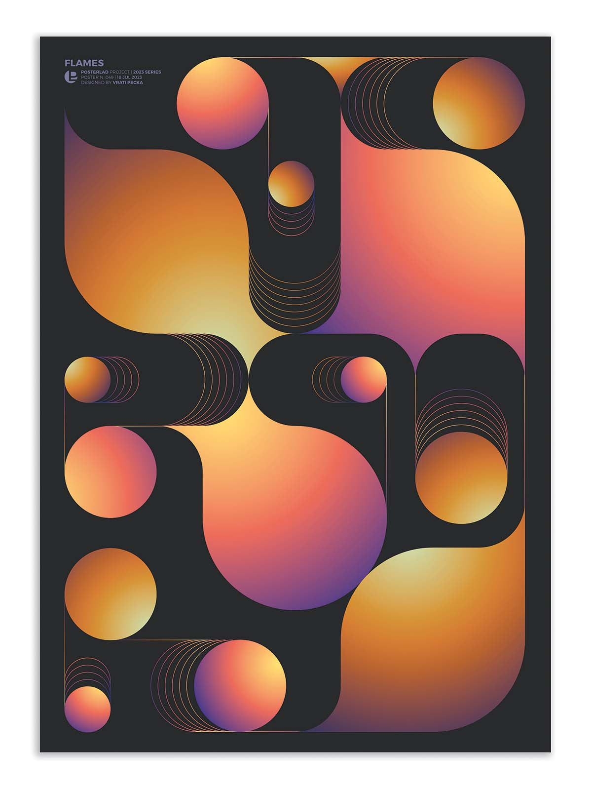 Art poster - Flames - Posterlad