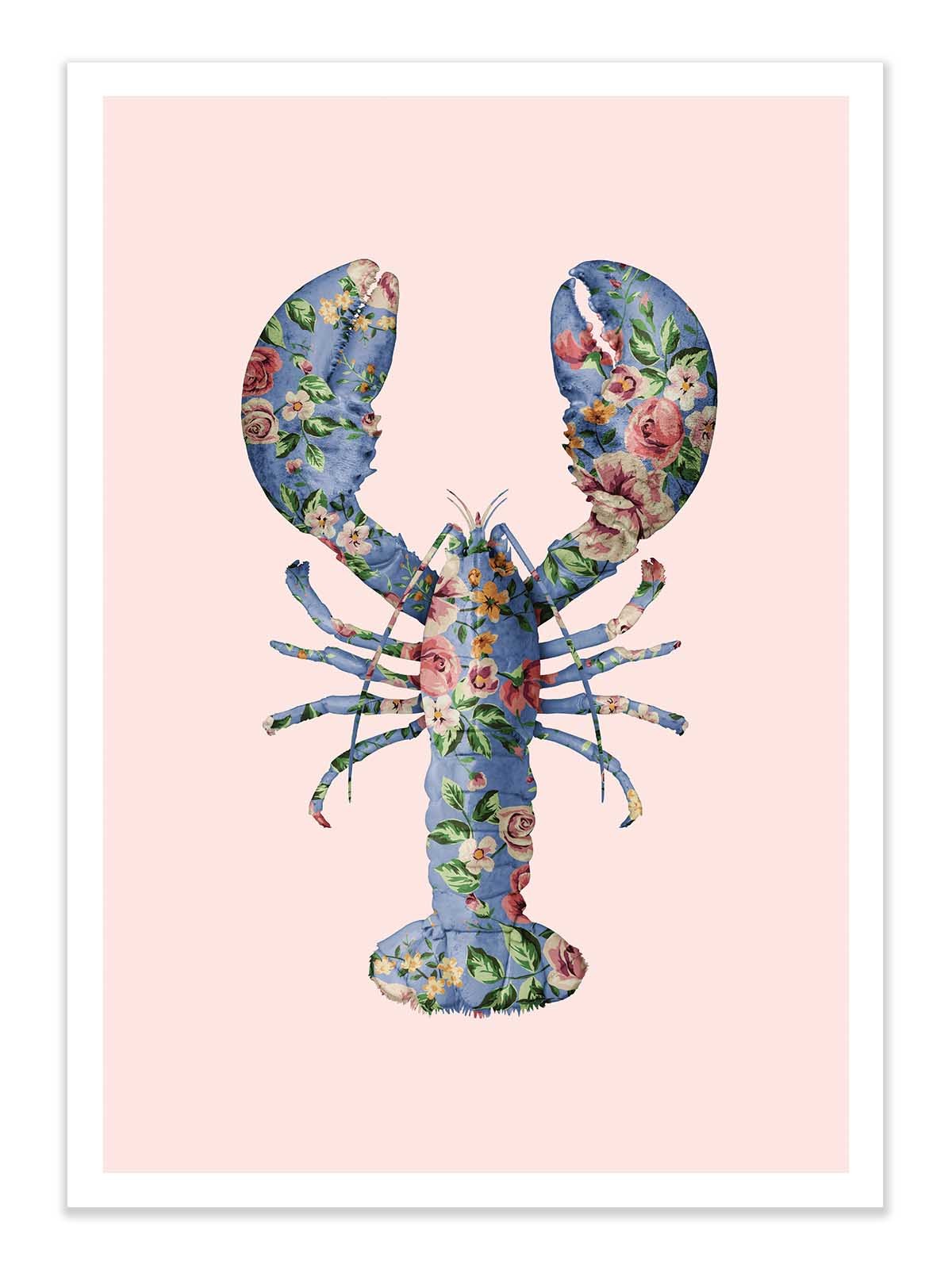 Art poster - Floral lobster - Paul Fuentes