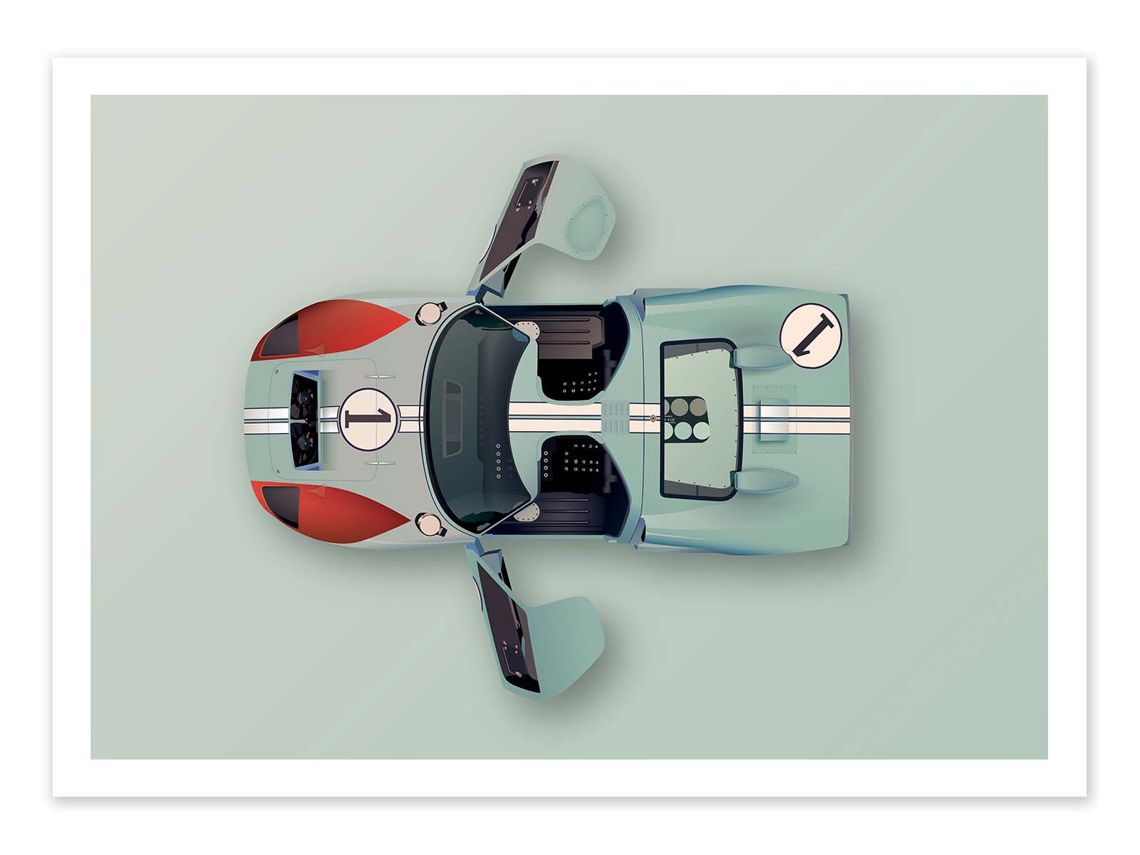 Art Poster - Ford GT40 - Artmoric