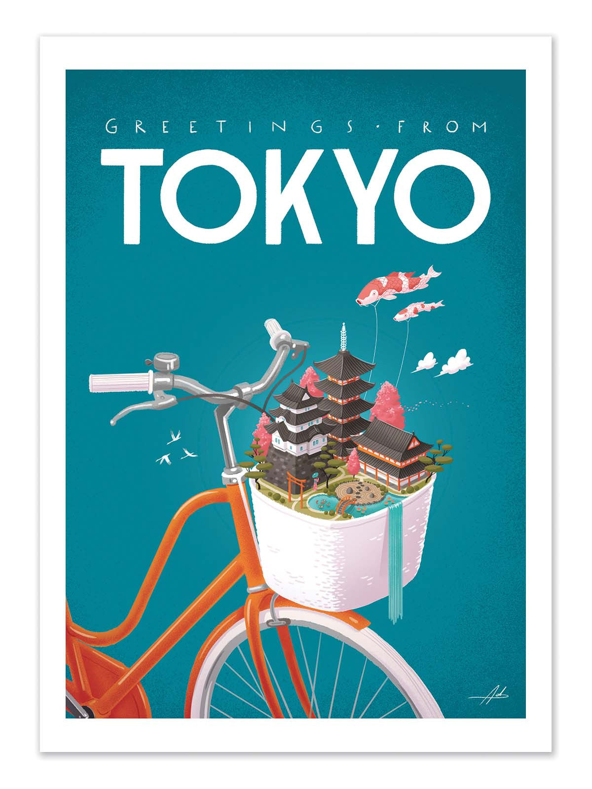 Art Poster - Greetings from Tokyo - Andrea de Santis