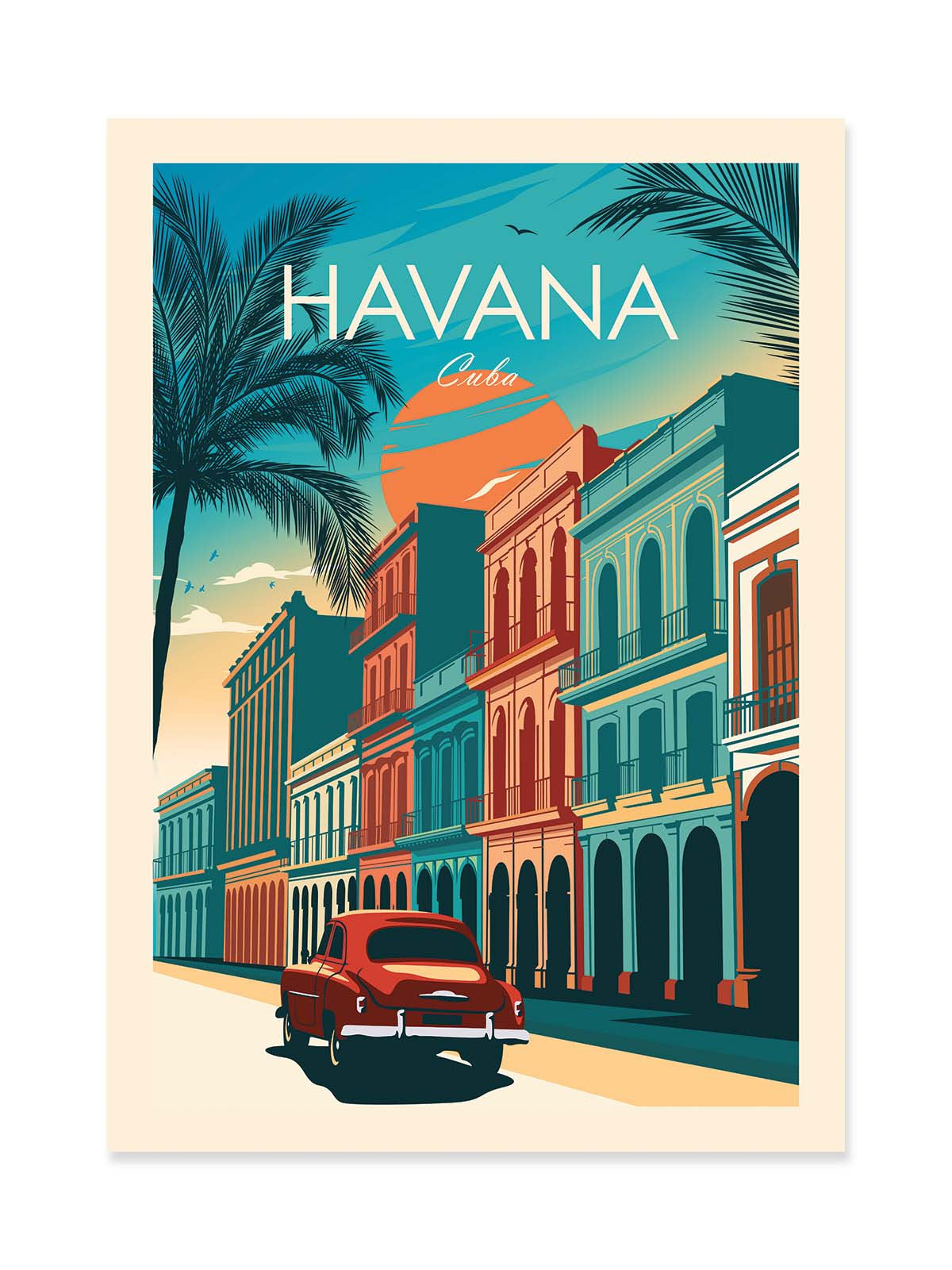 Art Poster - Havana Cuba - Studio Inception