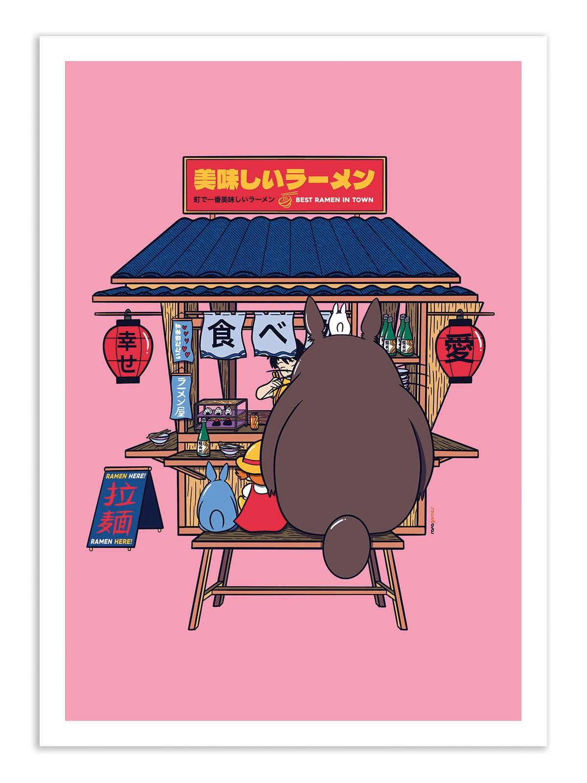 Art Poster - House of Ramen Totoro - Rafa Gomes