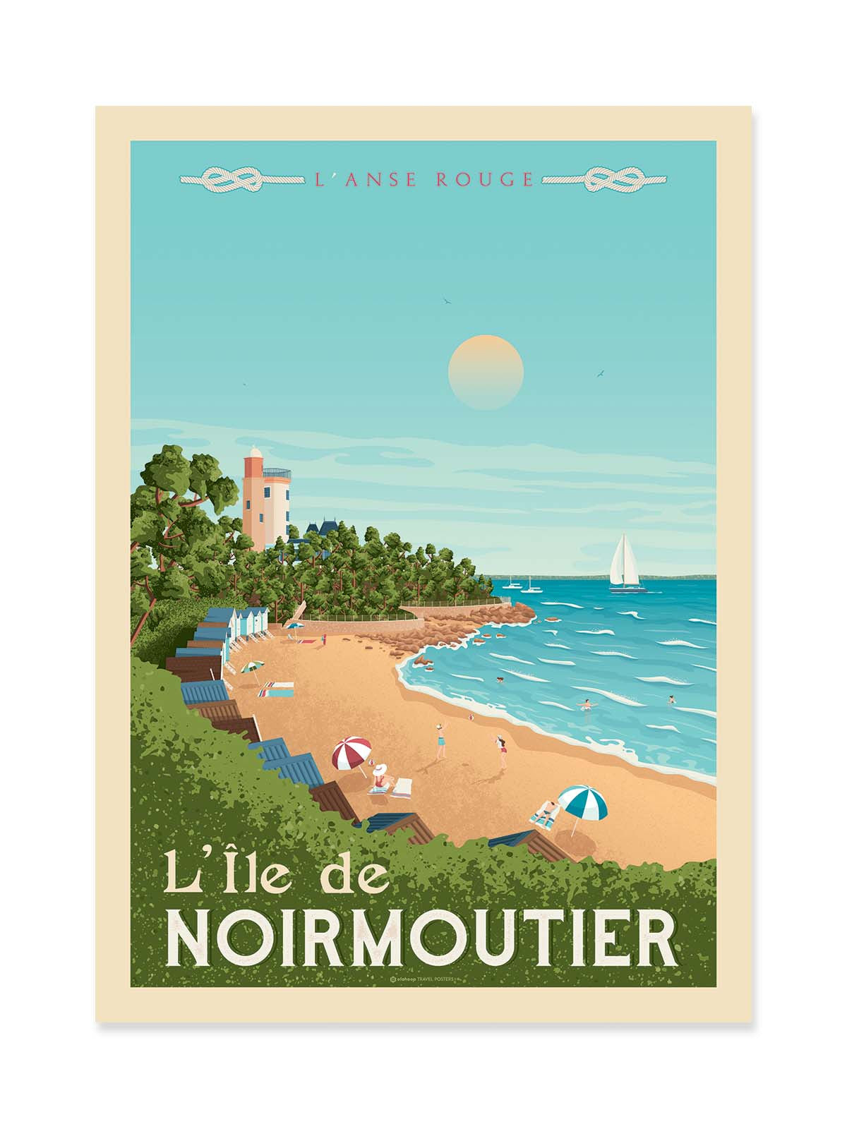 Art Poster - Ile de Noirmoutier - Olahoop Travel Posters