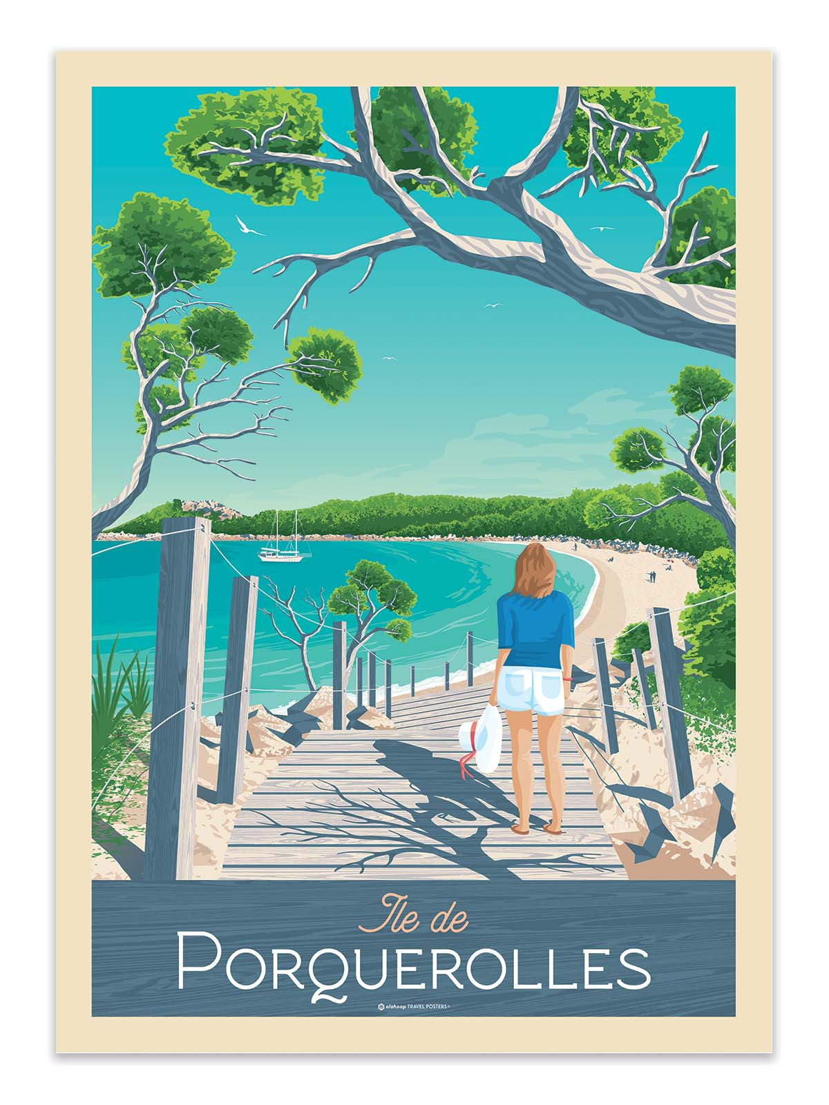 Art Poster - Porquerolles - Olahoop Travel Posters