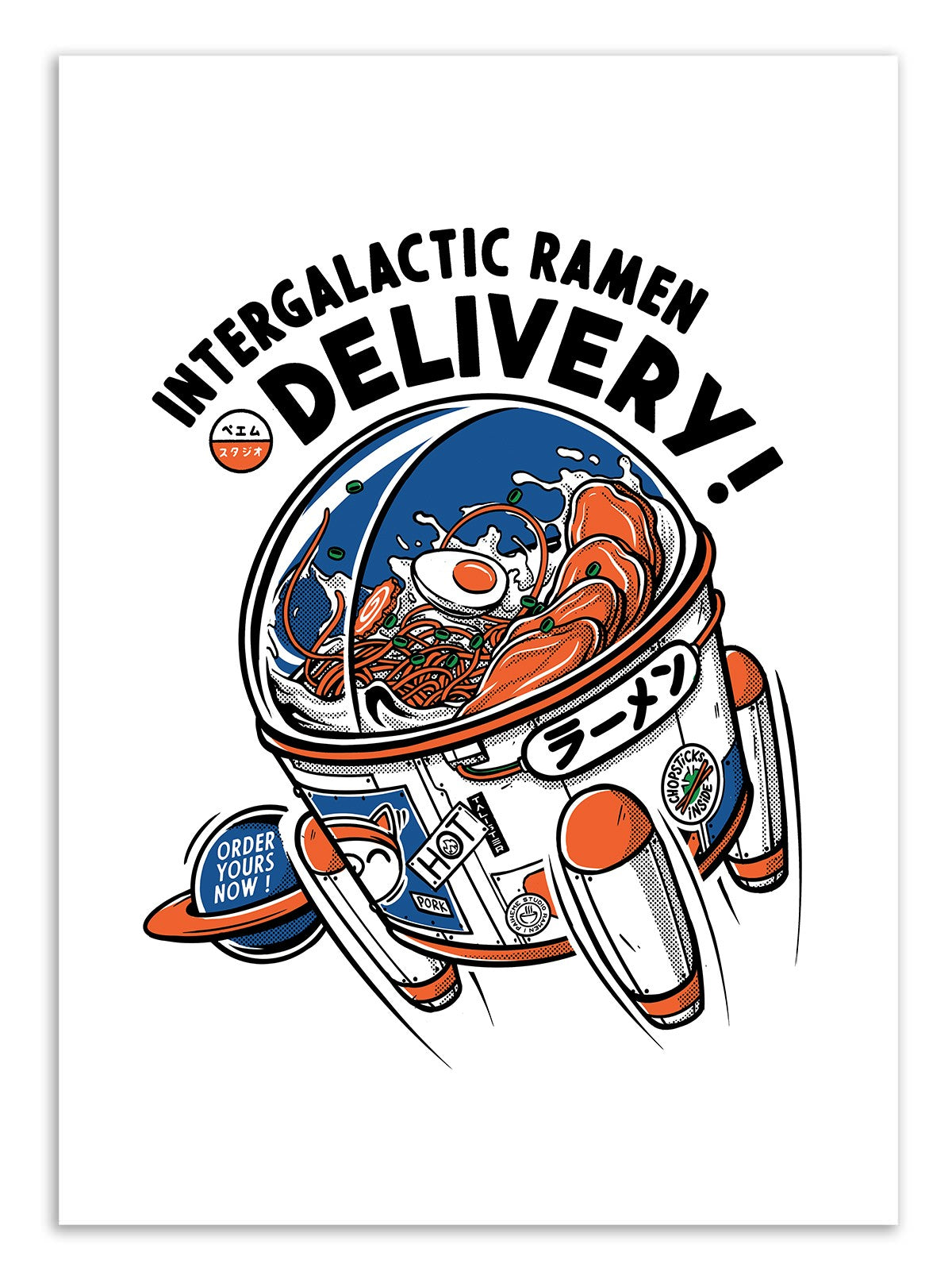 Art Poster - Intergalactic Ramen - Paiheme studio
