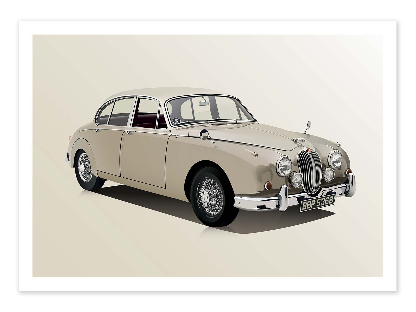 Art Poster - Jaguar MK2 - Artmoric