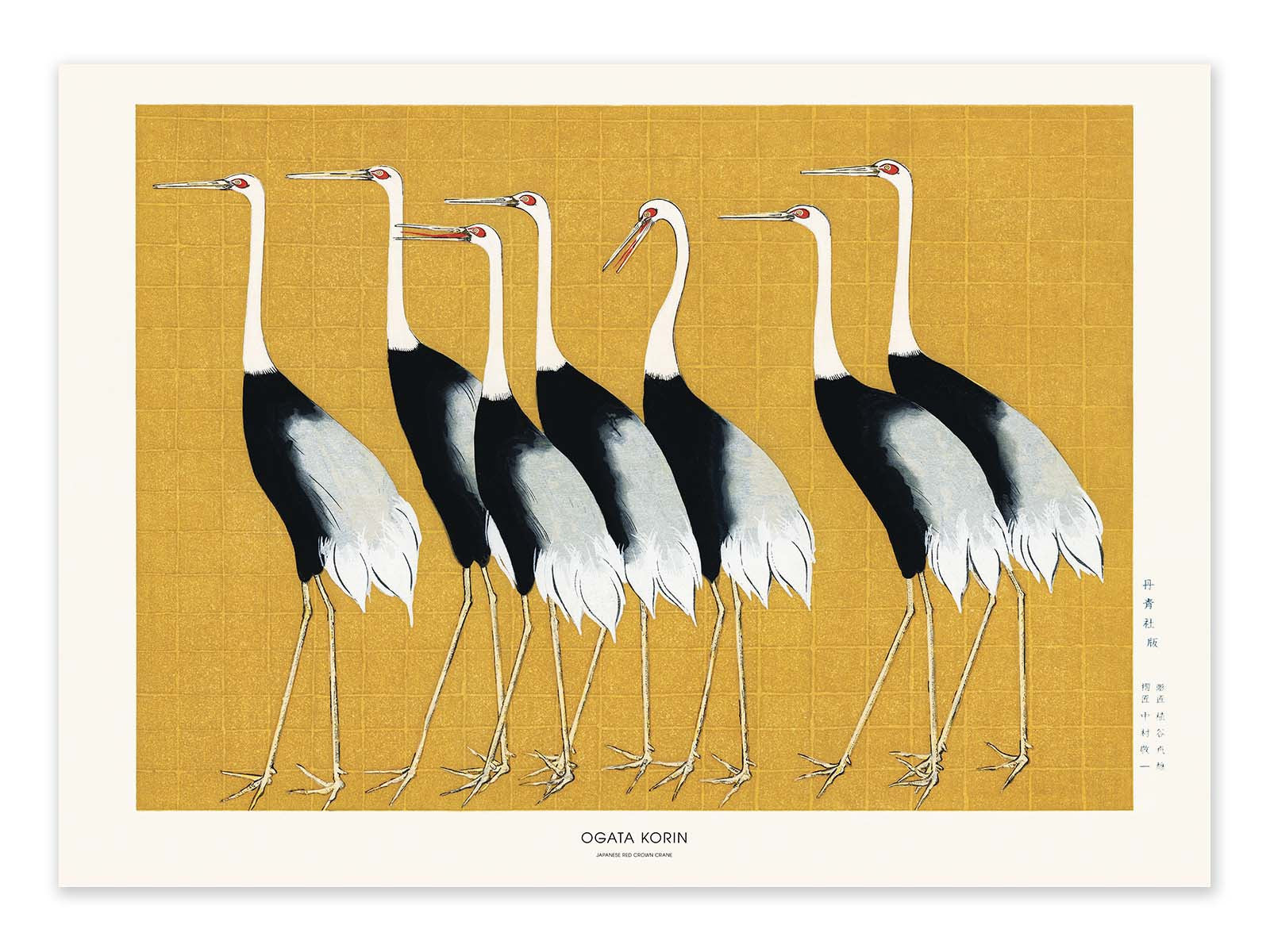 Affiche - Japanese Red Crown Crane - Ogata Korin