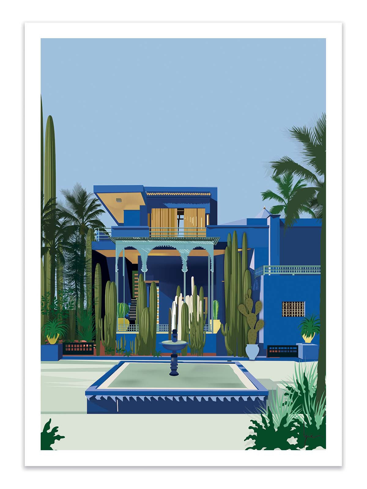 Art Art Poster - Jardin Majorelle Marrakech - LPX Illustration
