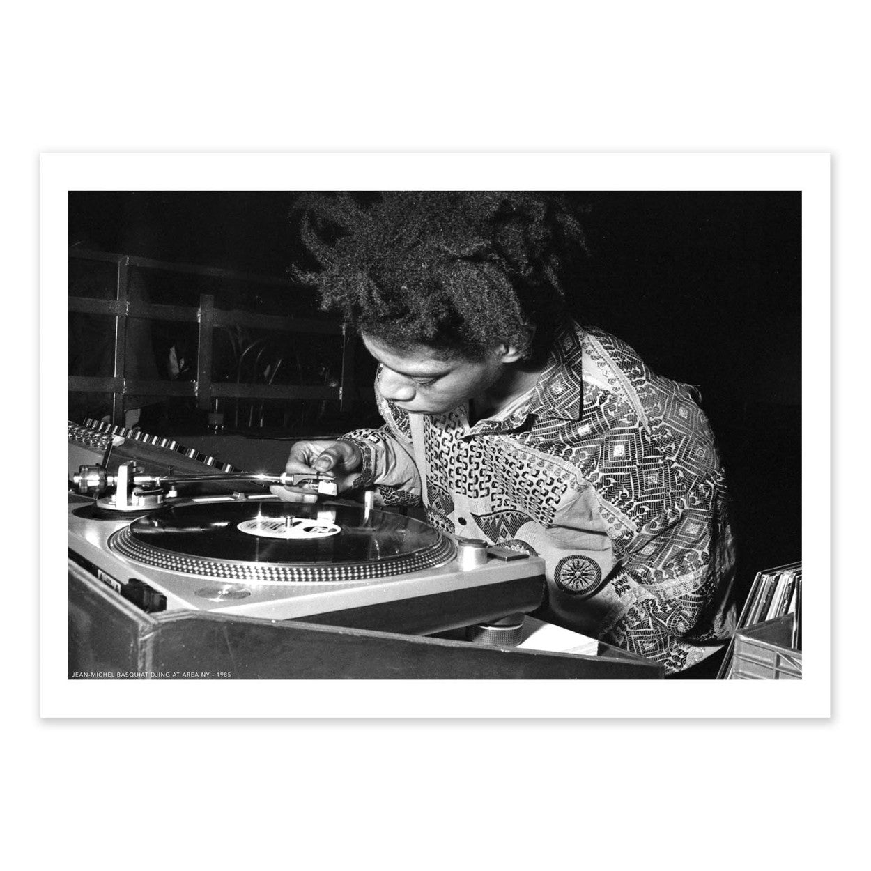 Art-Poster - Jean-Michel Basquiat DJing at Area NY 1985 - Ben Buchanan
