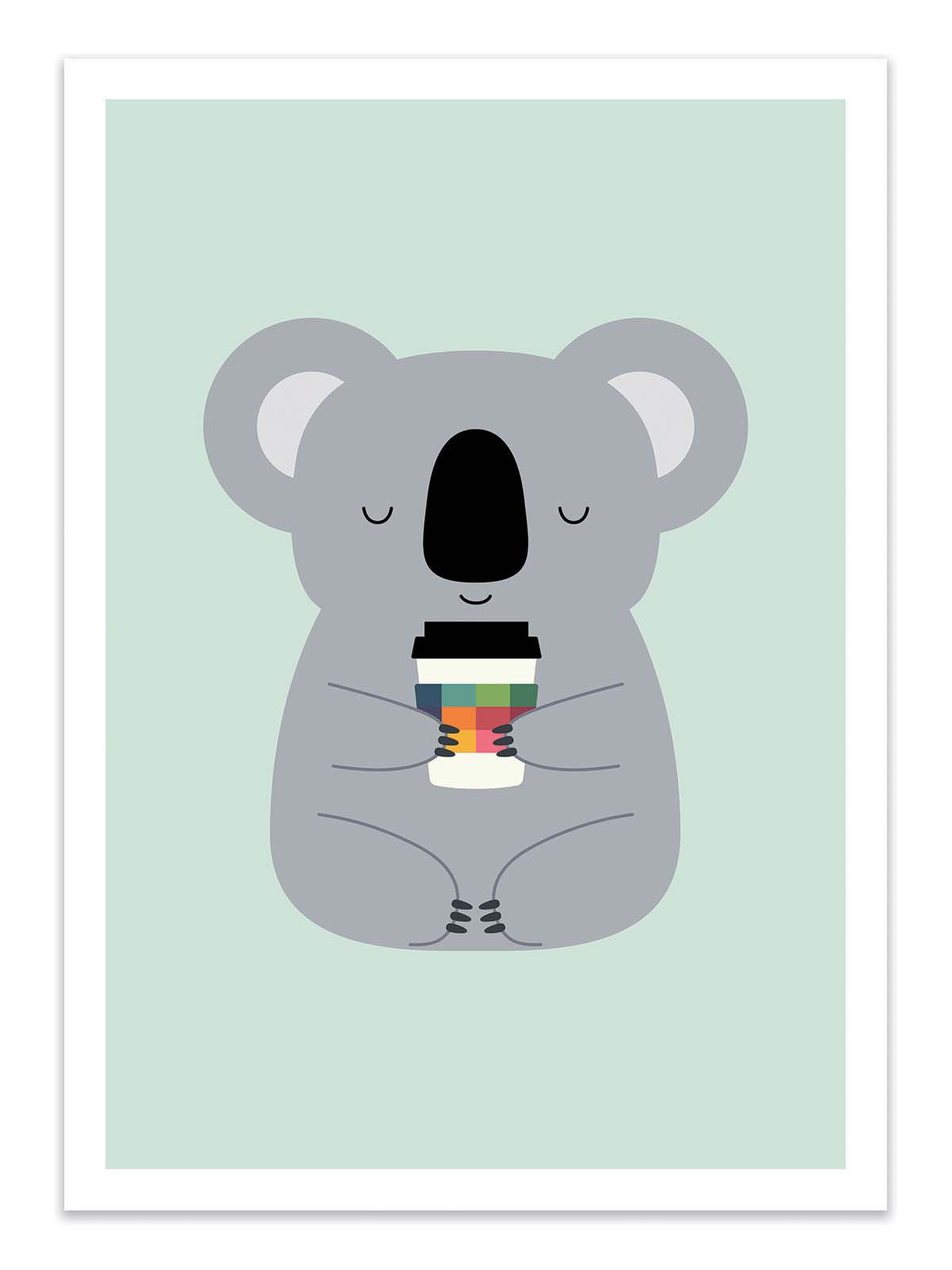 Art Print - Koala Coffee Time - Andy Westface