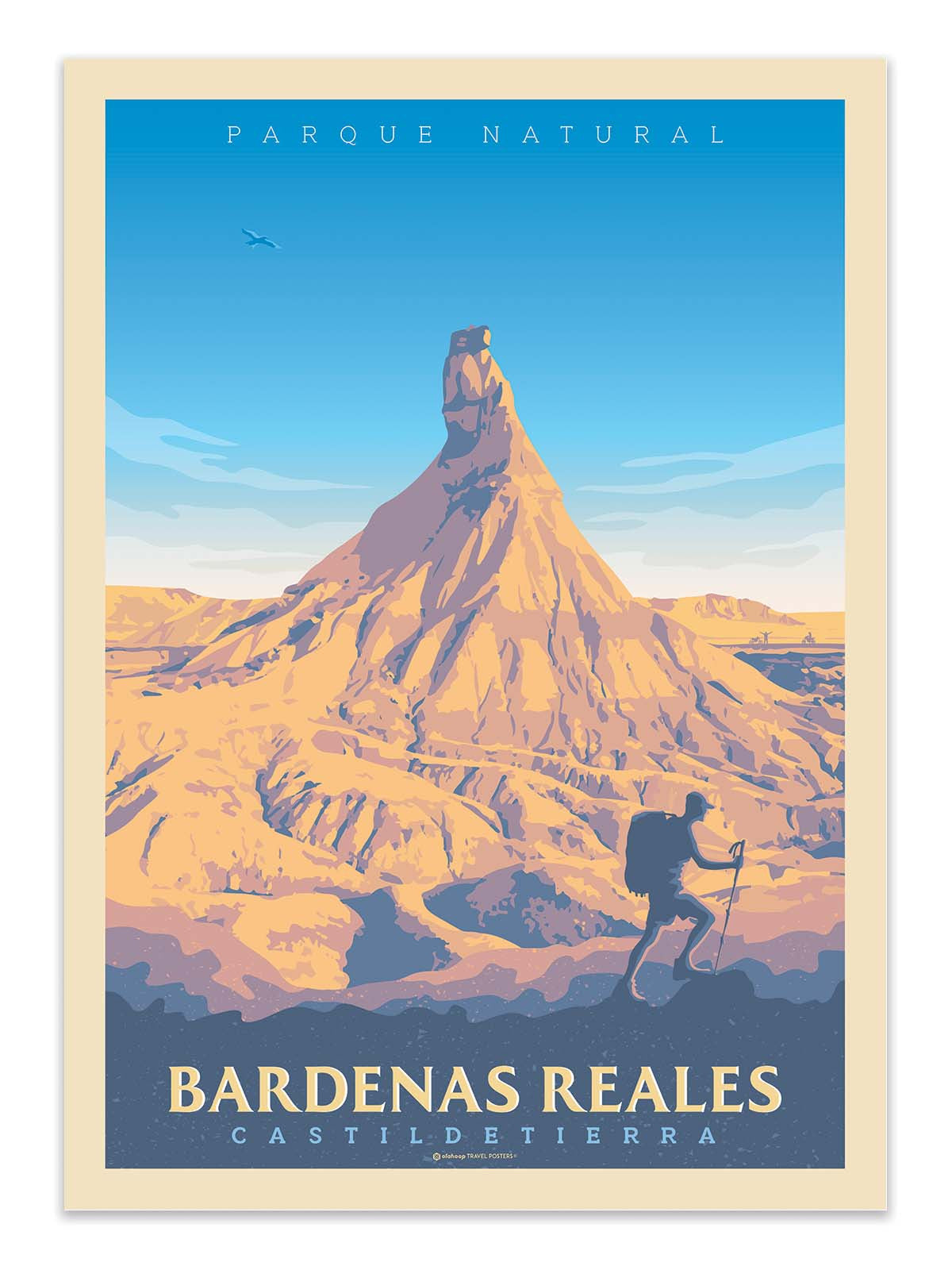Art Poster - Las Bardenas Reales - Olahoop Travel Posters