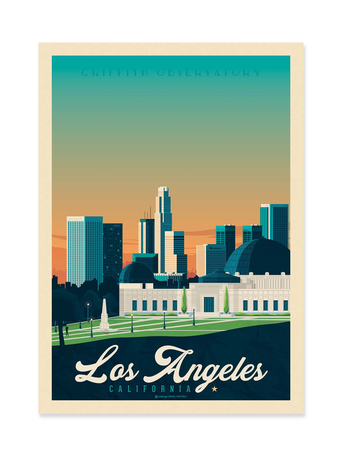 Art Poster - Los Angeles - Olahoop Travel Posters