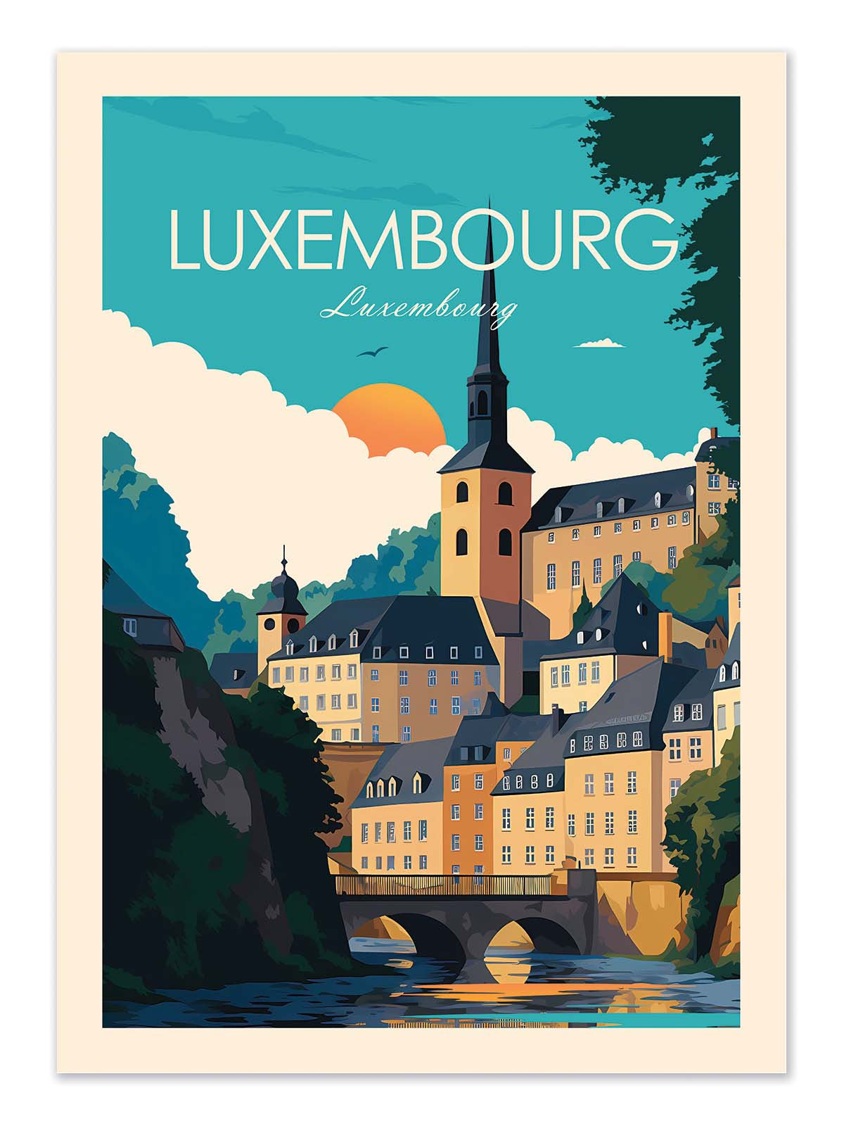 Art Poster - Luxembourg - Studio Inception