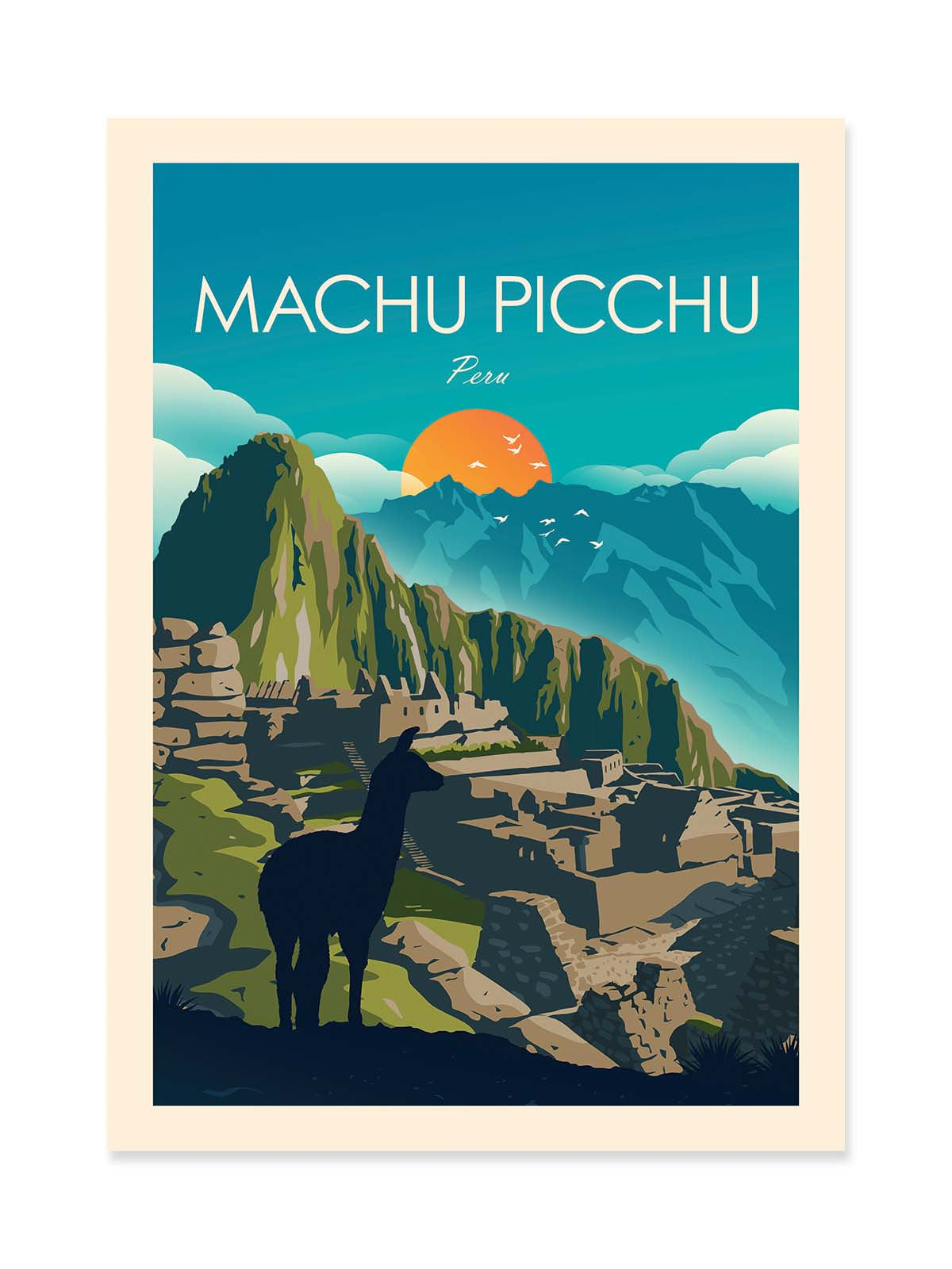 Art Poster - Machu Picchu - Studio Inception