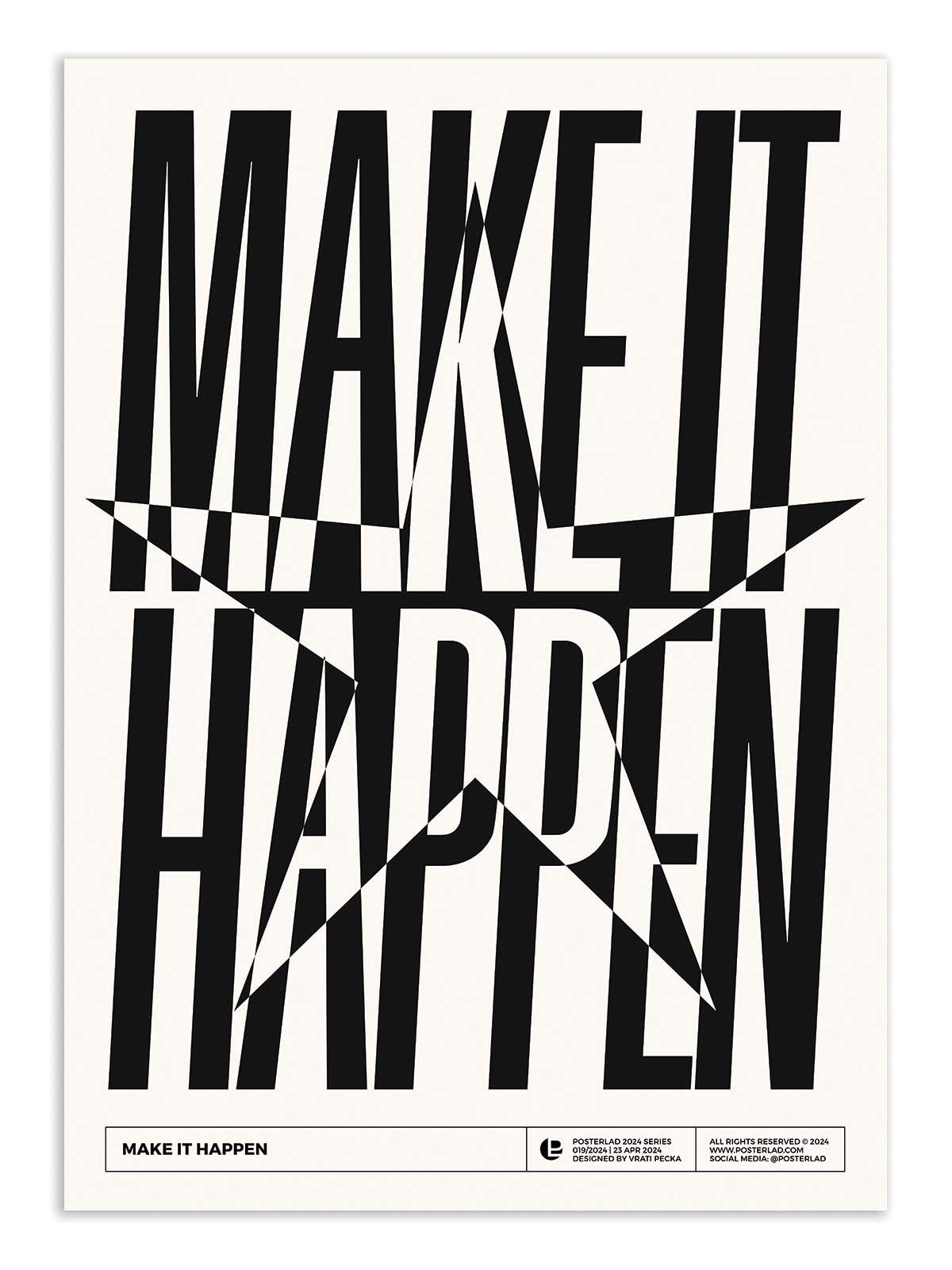 Art poster - Make it happen - Posterlad
