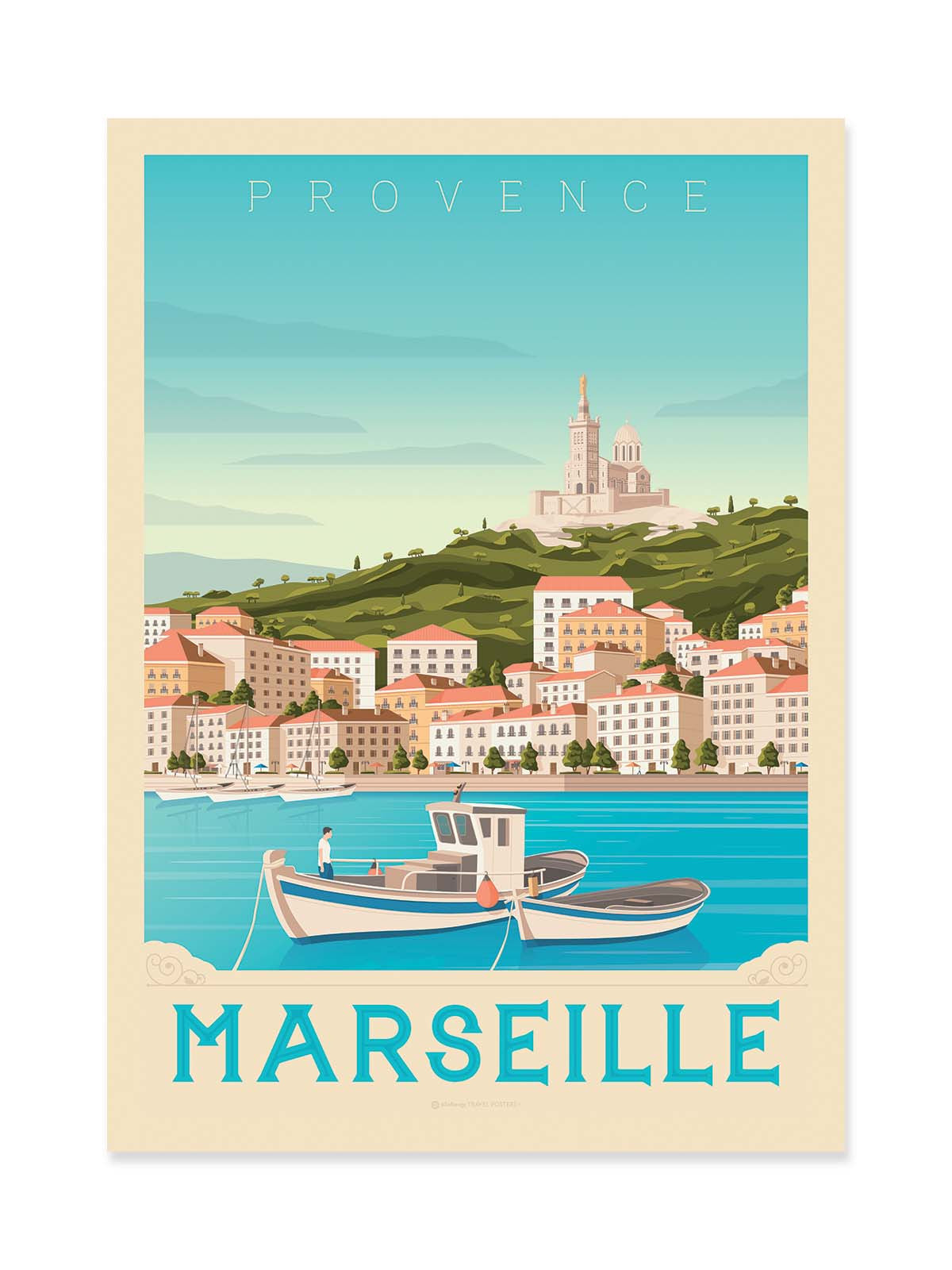 Art Poster - Marseille - Olahoop Travel Posters