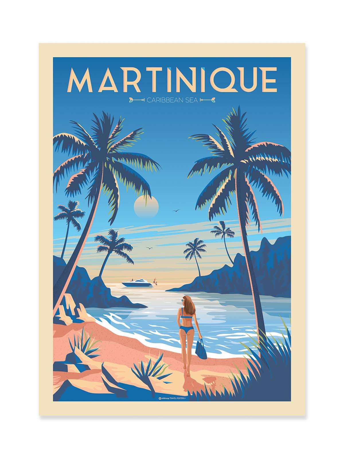 Art Poster - Martinique - Olahoop Travel Posters