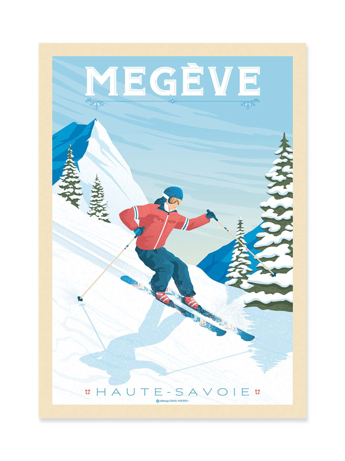 Art Poster - Megeve - Olahoop Travel Posters