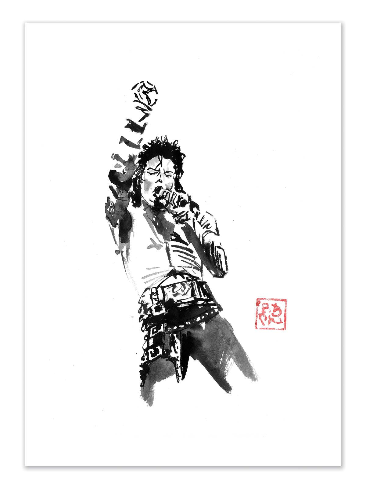 Affiche - Michael Jackson on stage - Pechane Sumie