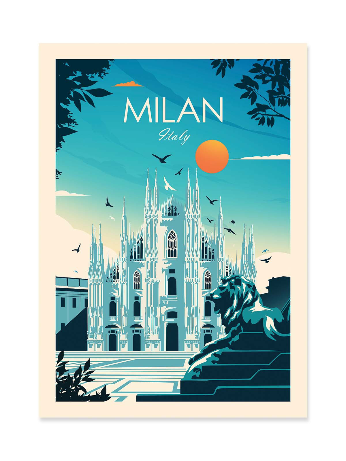 Art Poster - Milan Italy - Studio Inception