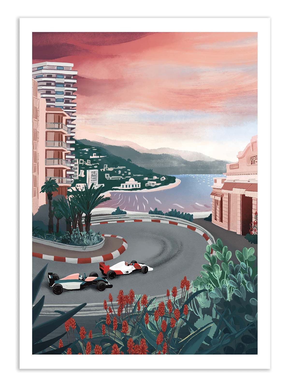 Art Poster - Monaco Circuit - Goed Blauw