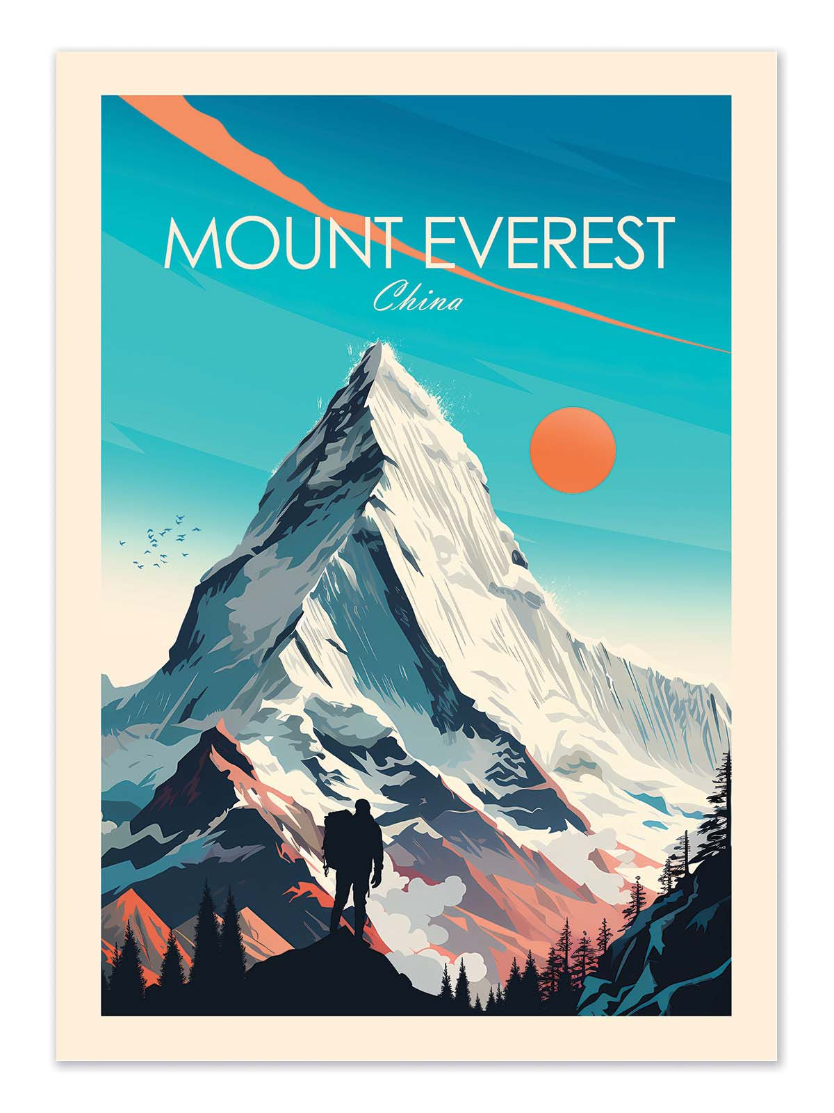 Art Poster - Mount Everest - Studio Inception