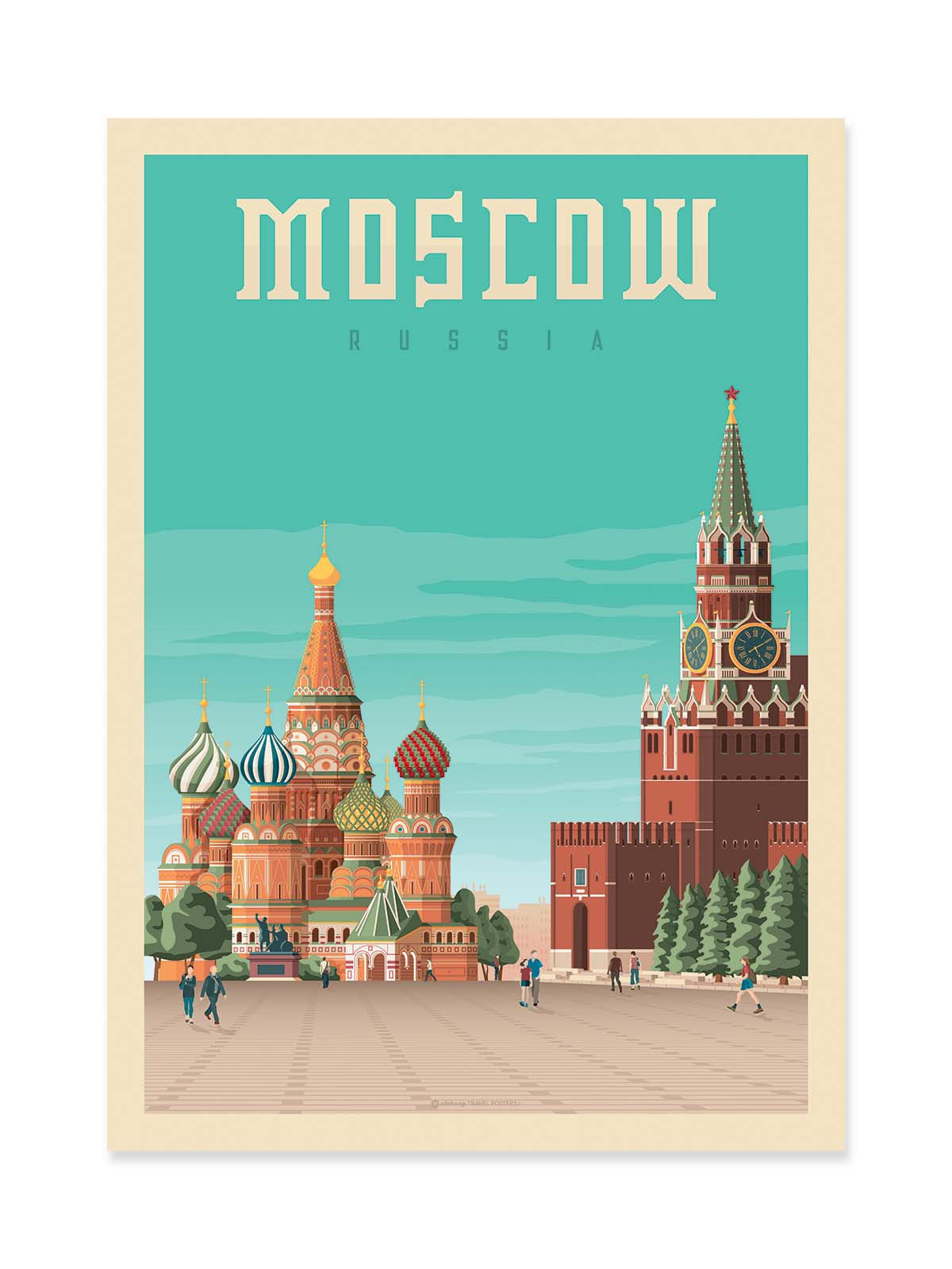 Art Poster - Moscow - Olahoop Travel Posters
