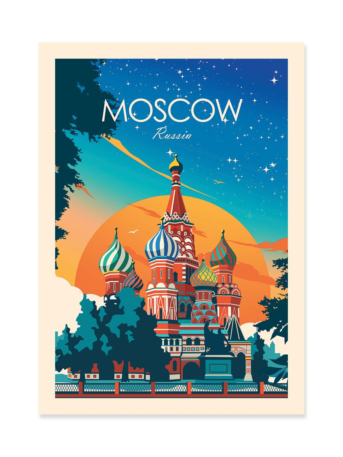 Art Poster - Moscow Russia - Studio Inception
