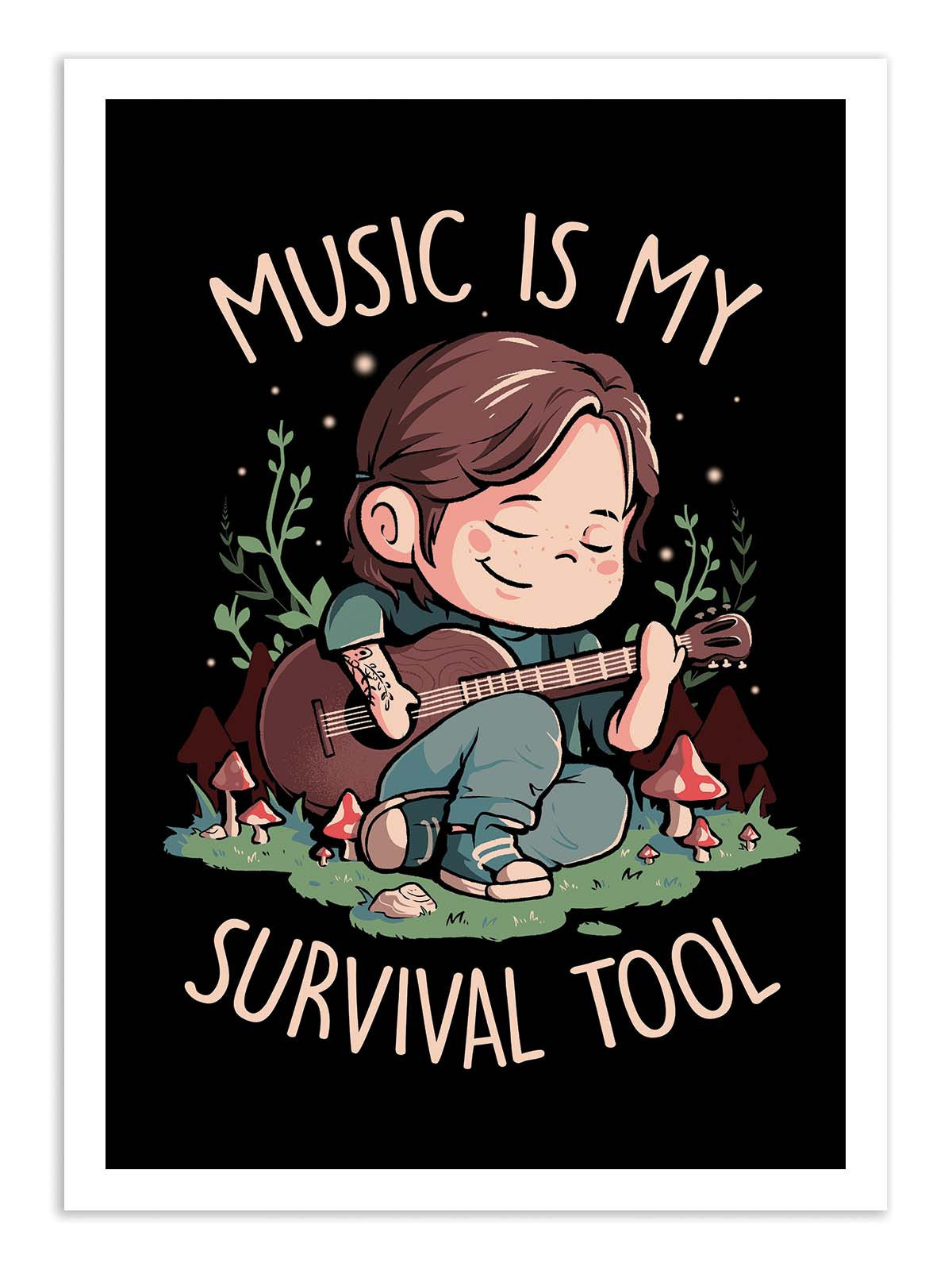 Art Poster - Music is my survival tool - EduEly