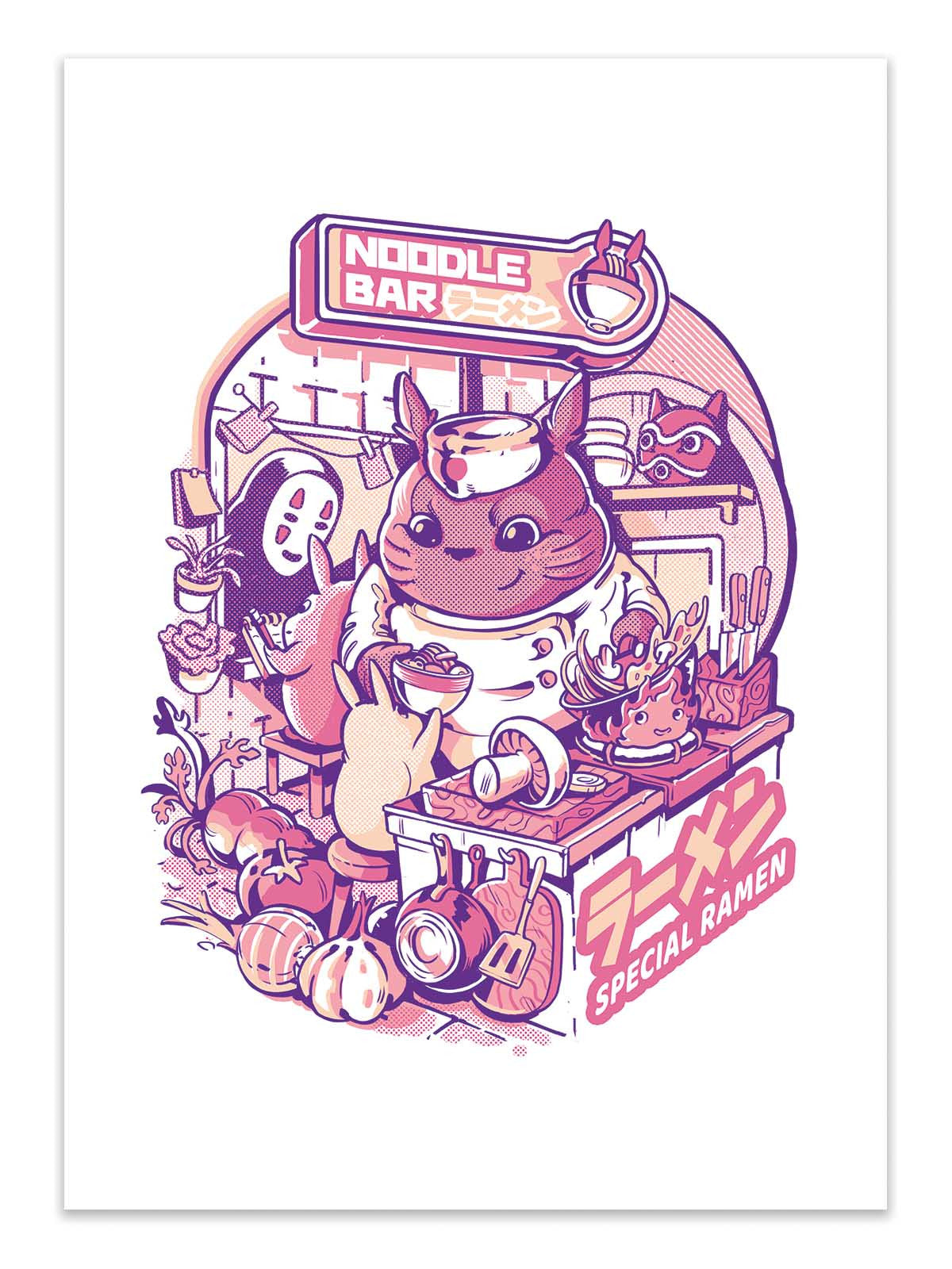 Art Poster - My neighbor Noodle Bar - Ilustrata