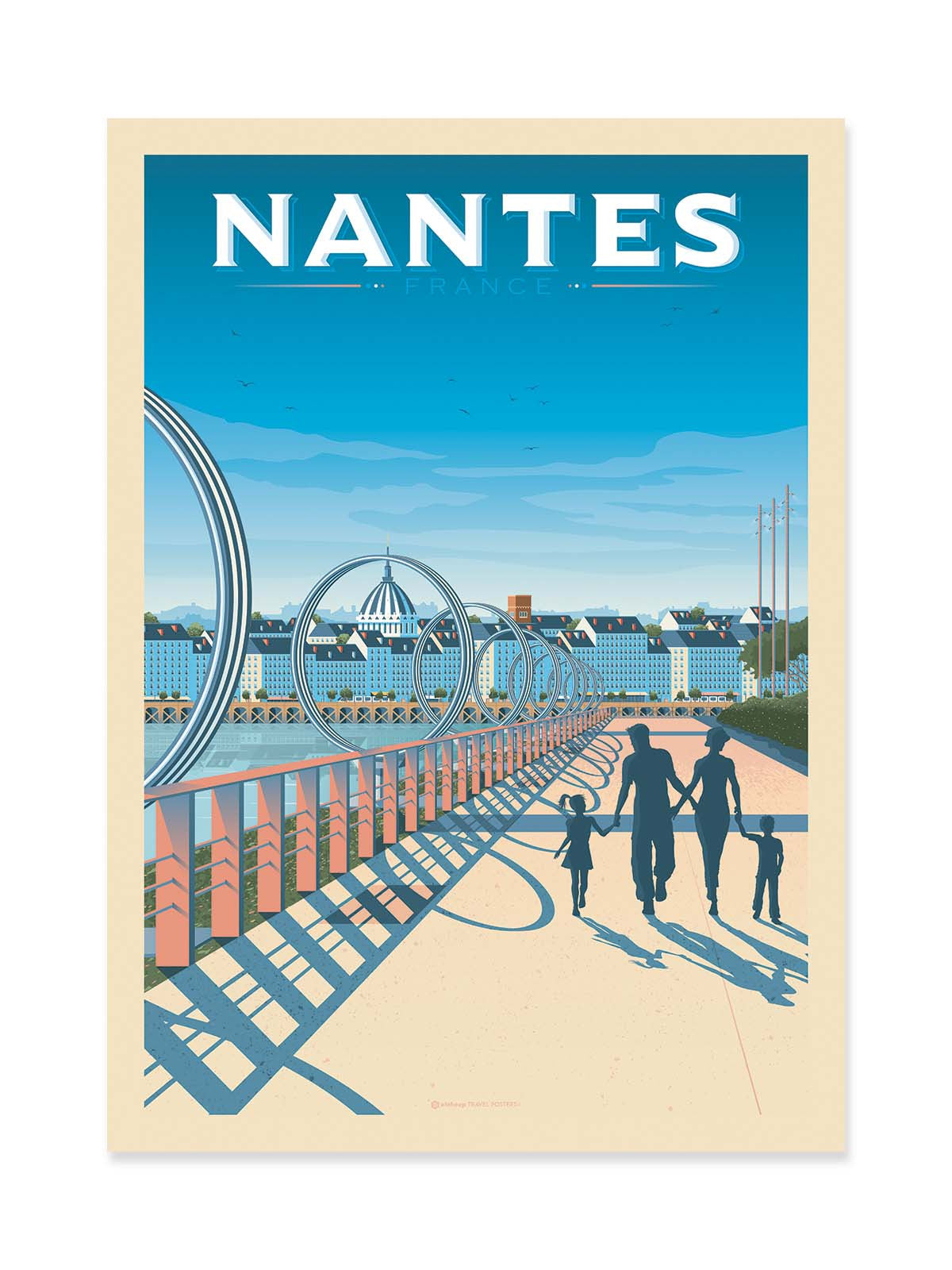 Art Poster - Nantes - Olahoop Travel Posters