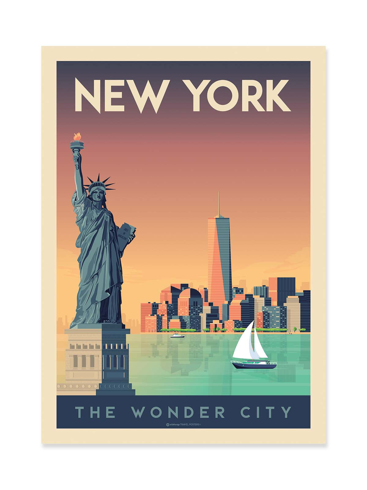 Art Poster - New York - Olahoop Travel Posters