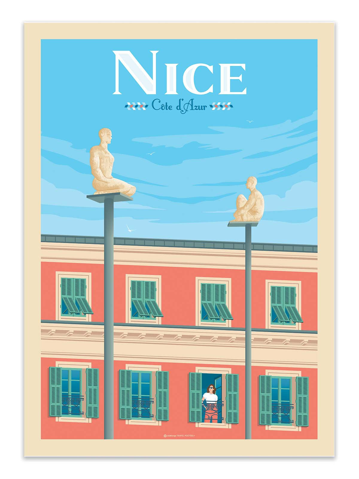 Art Poster - Nice - Olahoop Travel Posters