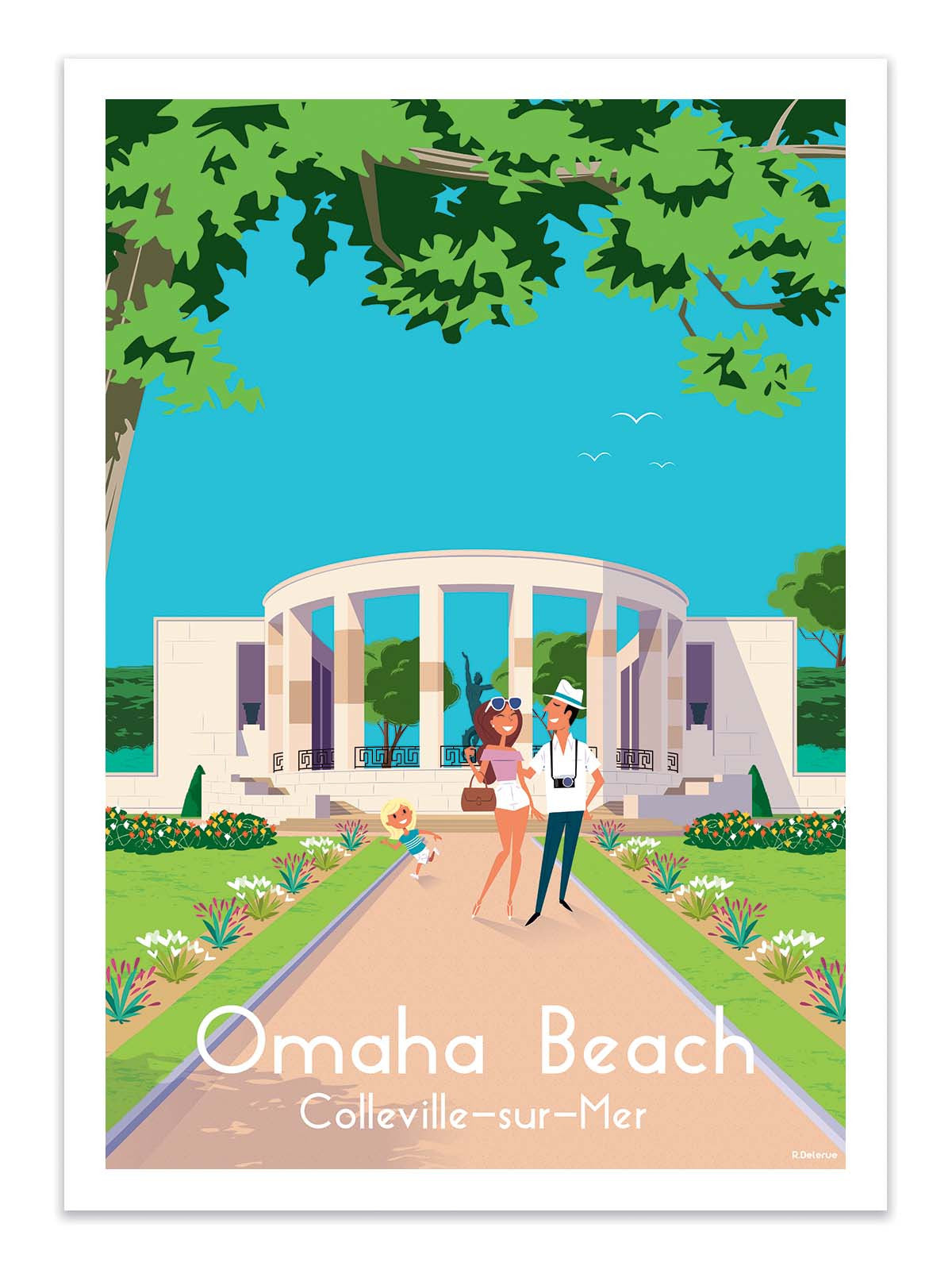 Art Poster - Omaha Beach - Raphael Delerue