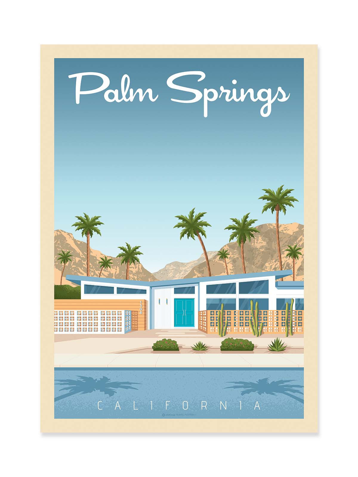 Art Poster - Palm Springs - Olahoop Travel Posters