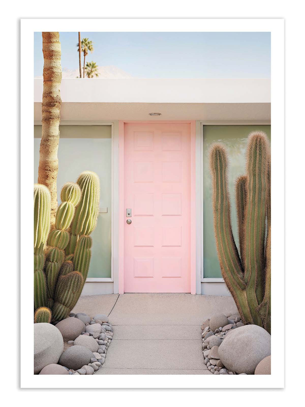 Affiche - Palm Springs Pink door - Philippe Hugonnard