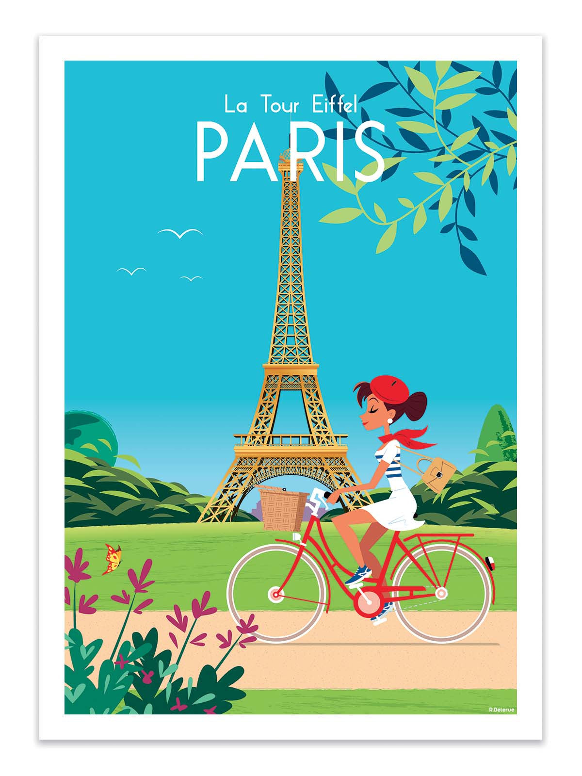 Art Poster - Paris la tour Eiffel - Raphael Delerue