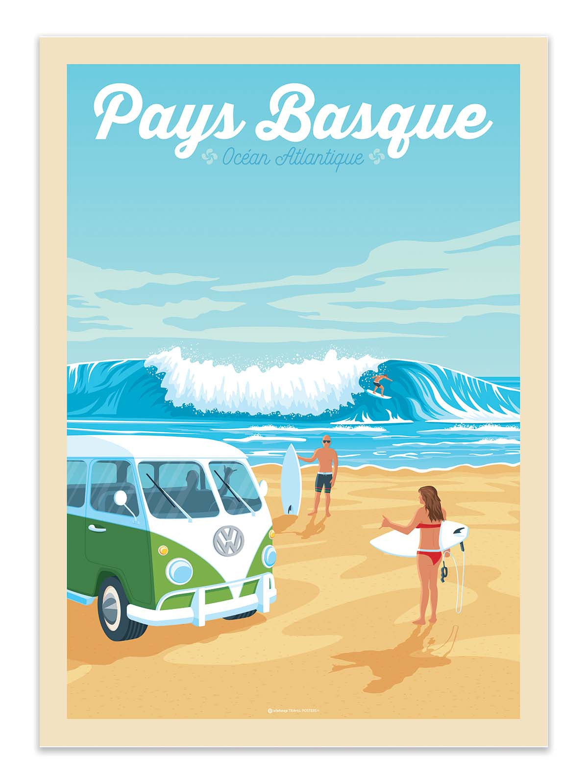 Art Poster - Pays Basque - Olahoop Travel Posters