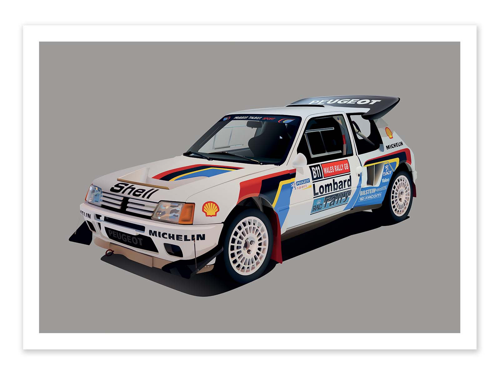Art Poster - Peugeot 205 T16 - Artmoric