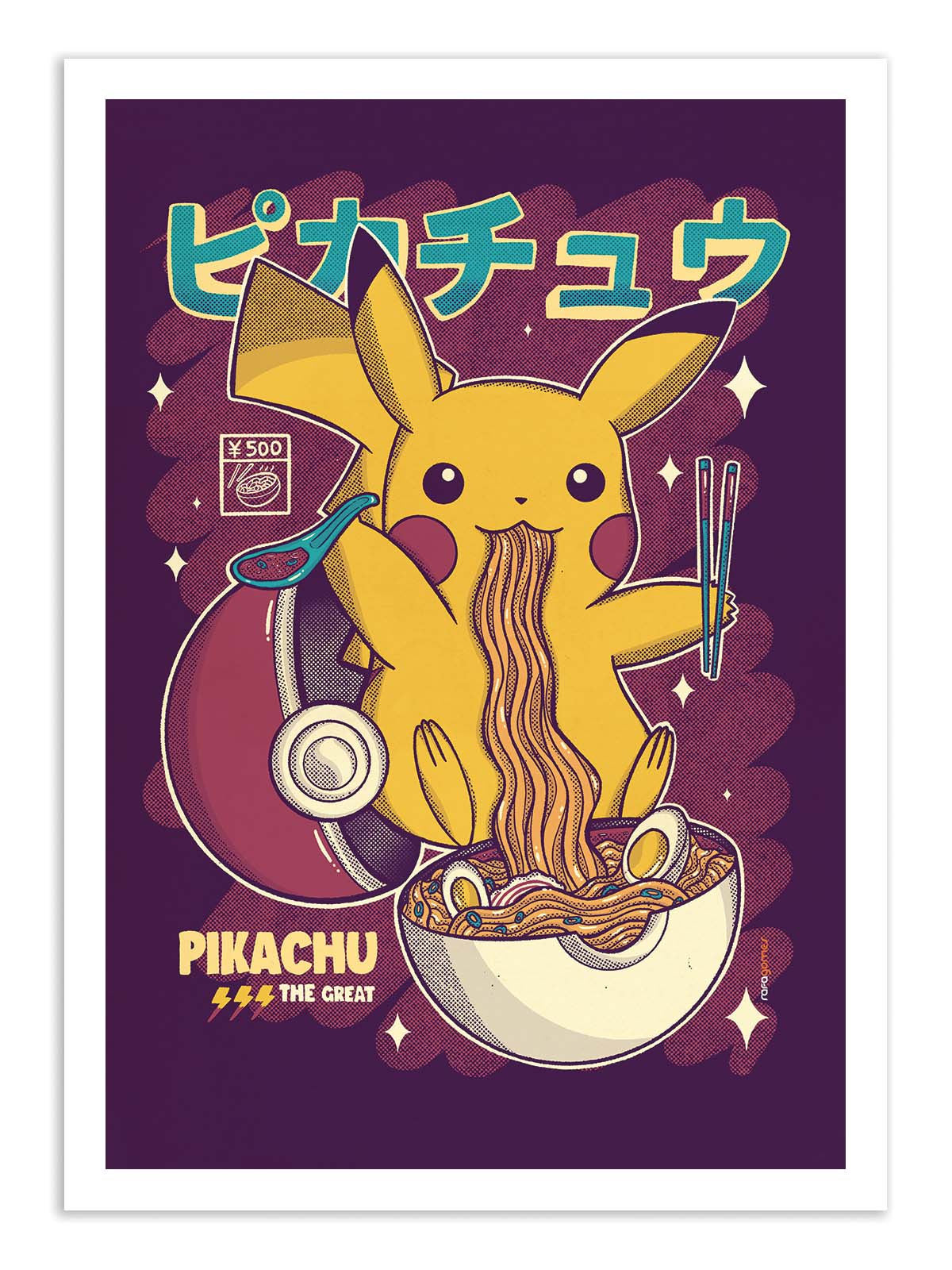 Art Poster - Pikachu Ramen - Rafa Gomes
