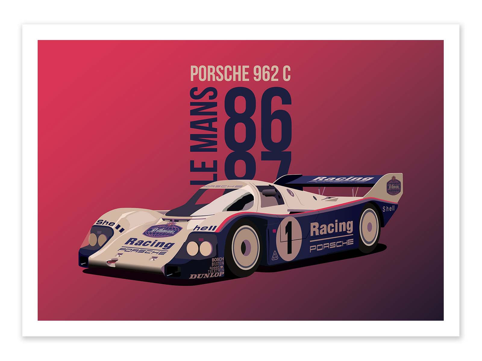 Art Poster - Porsche 962C - Artmoric