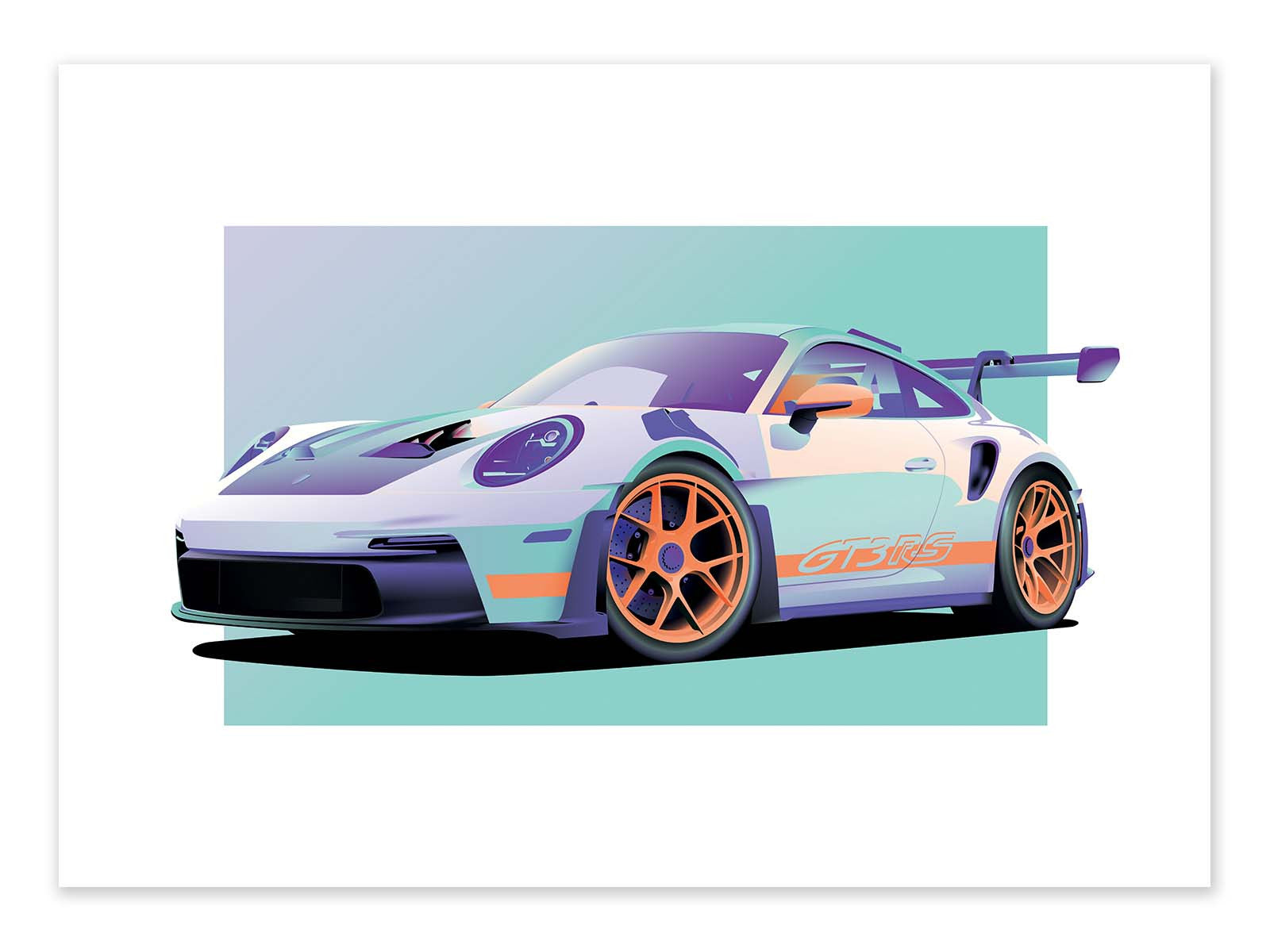 Art Poster - Porsche GT3 RS - Artmoric