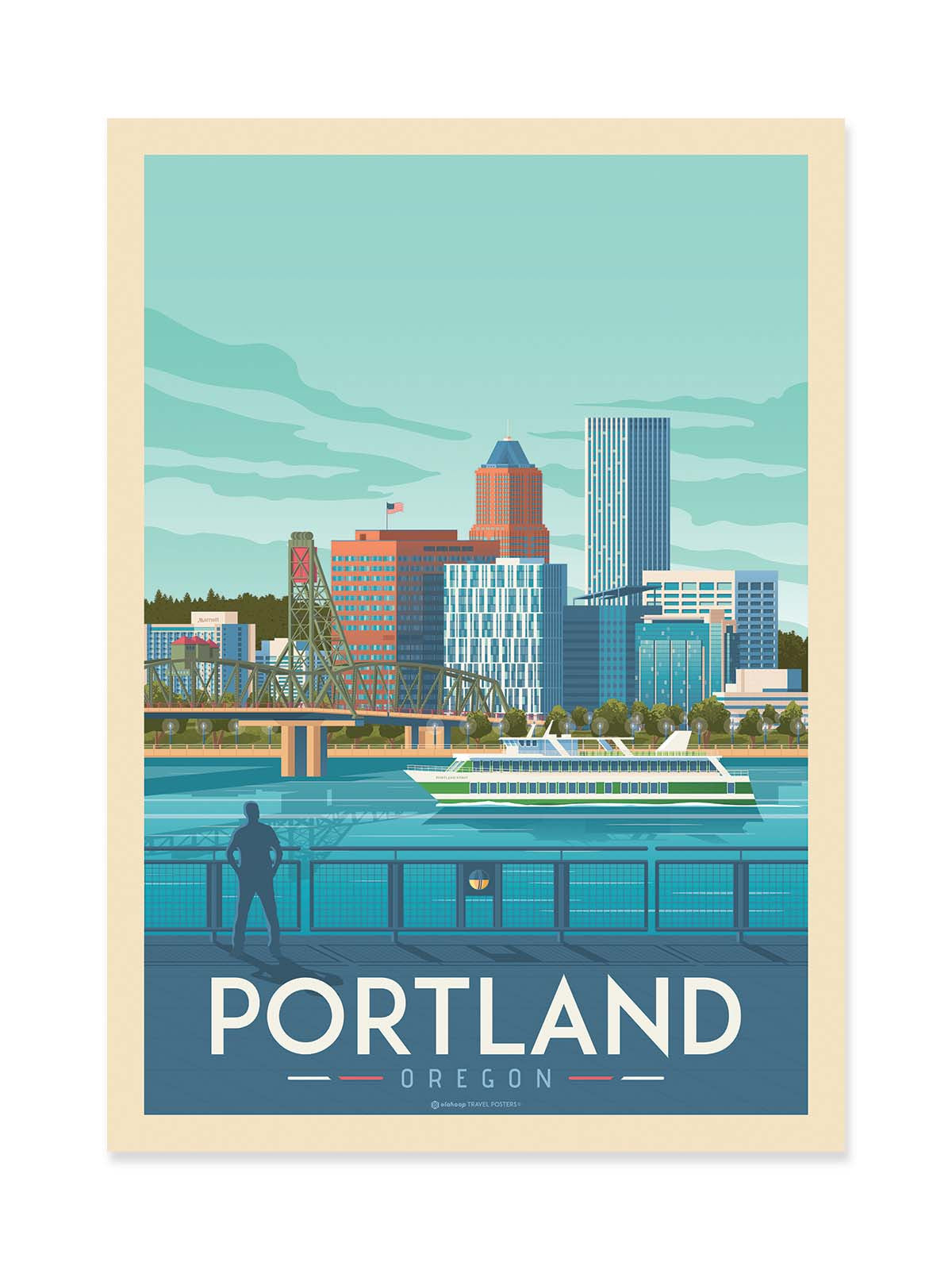 Art Poster - Portland - Olahoop Travel Posters