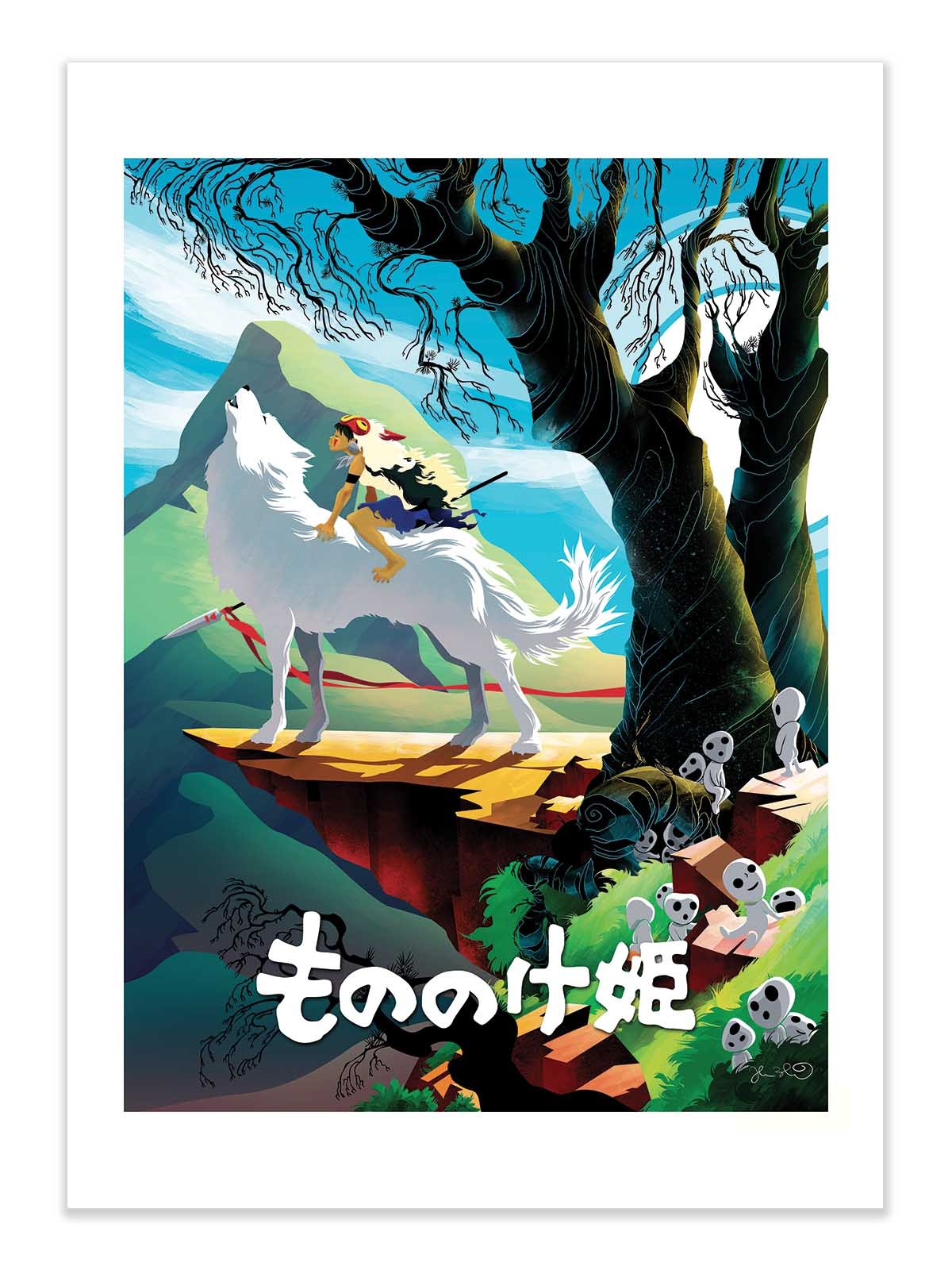 Art poster - Princess Mononoke -  Joshua Budich
